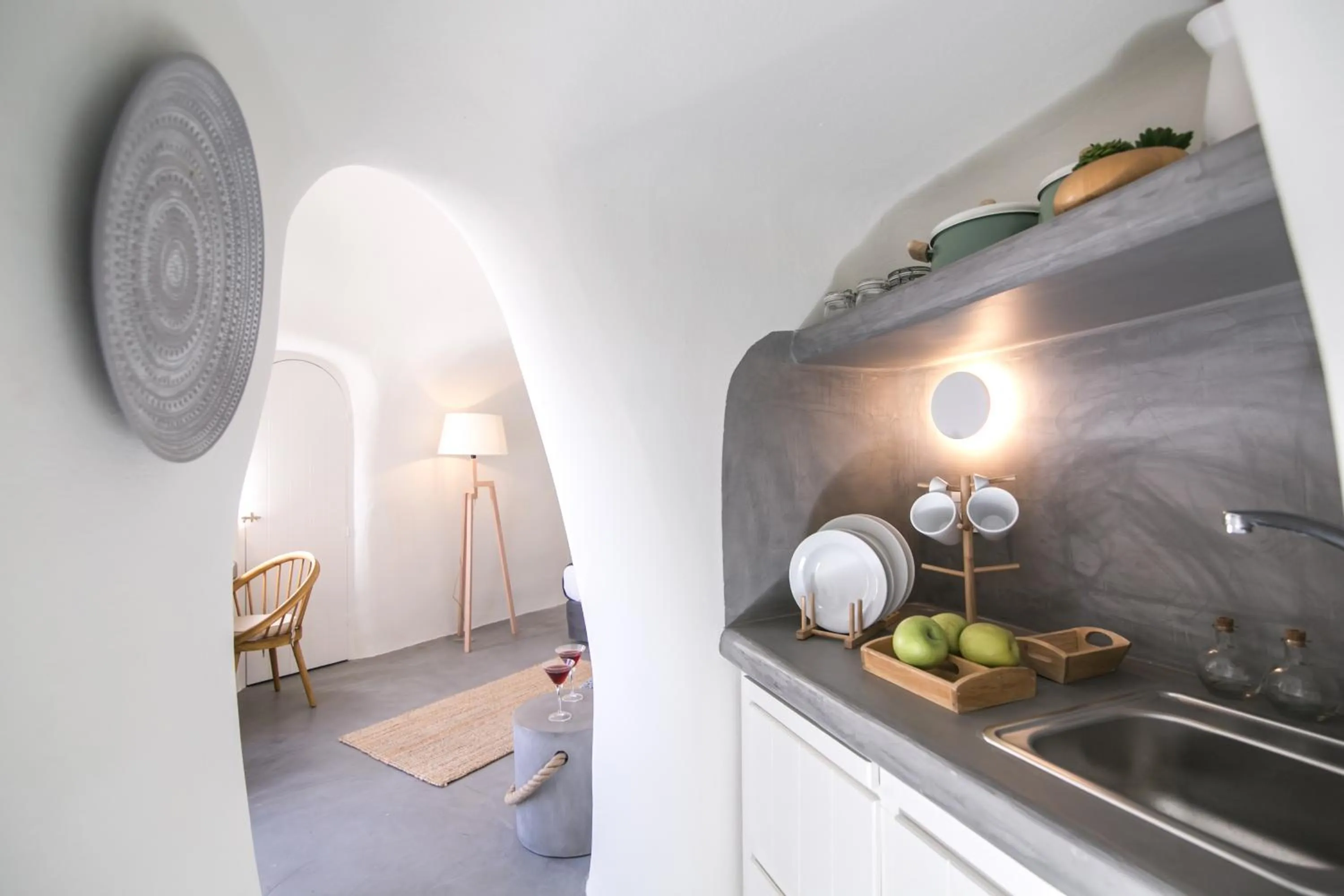 Kitchen or kitchenette in Santorini Villas