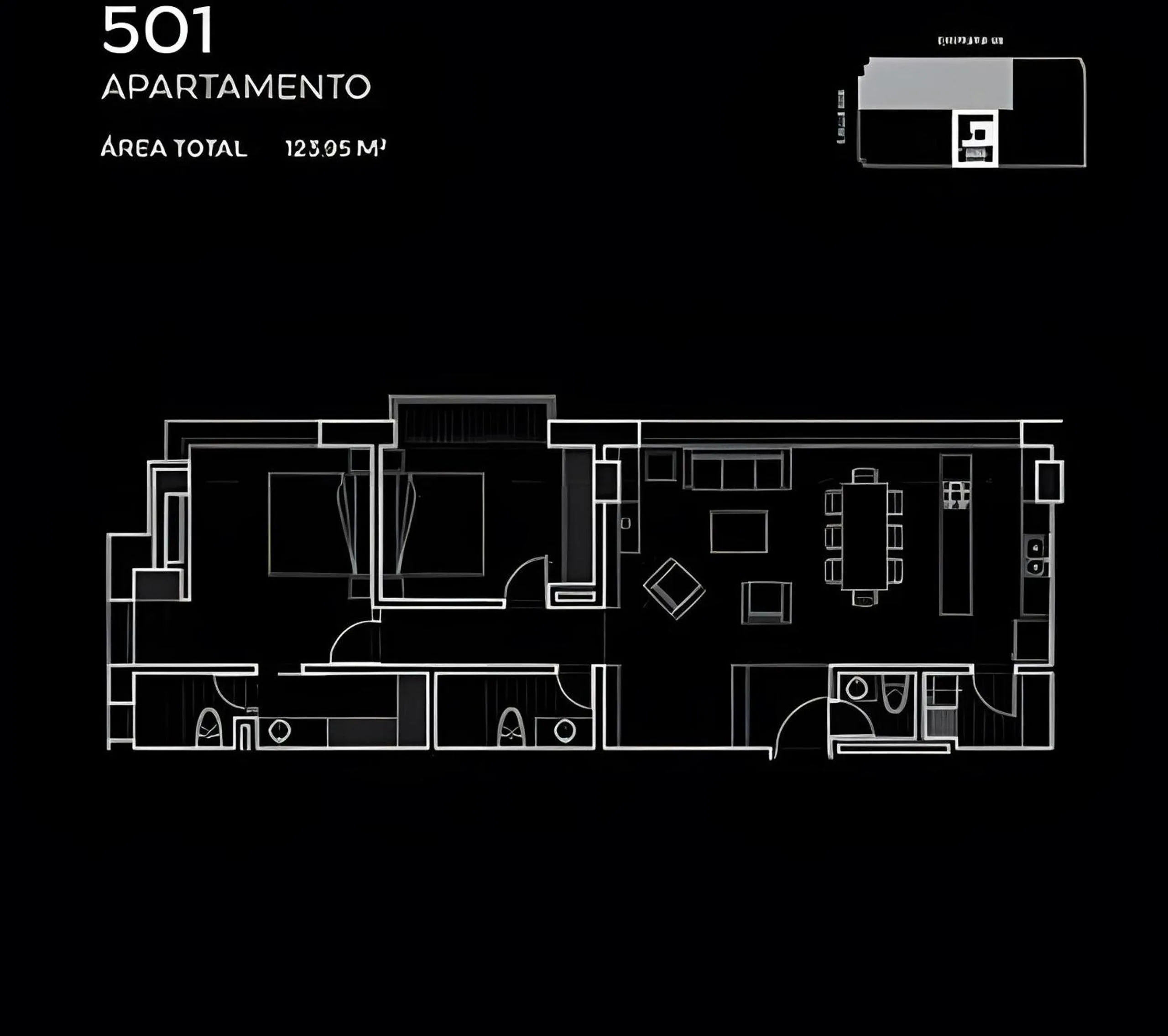 Floor plan in Attik Luxury Apts
