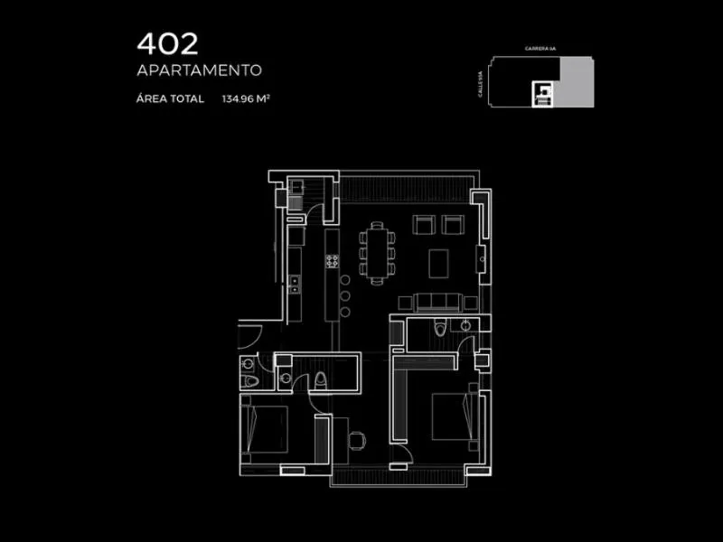 Floor plan in Attik Luxury Apts