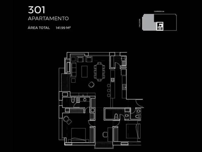 Floor plan in Attik Luxury Apts