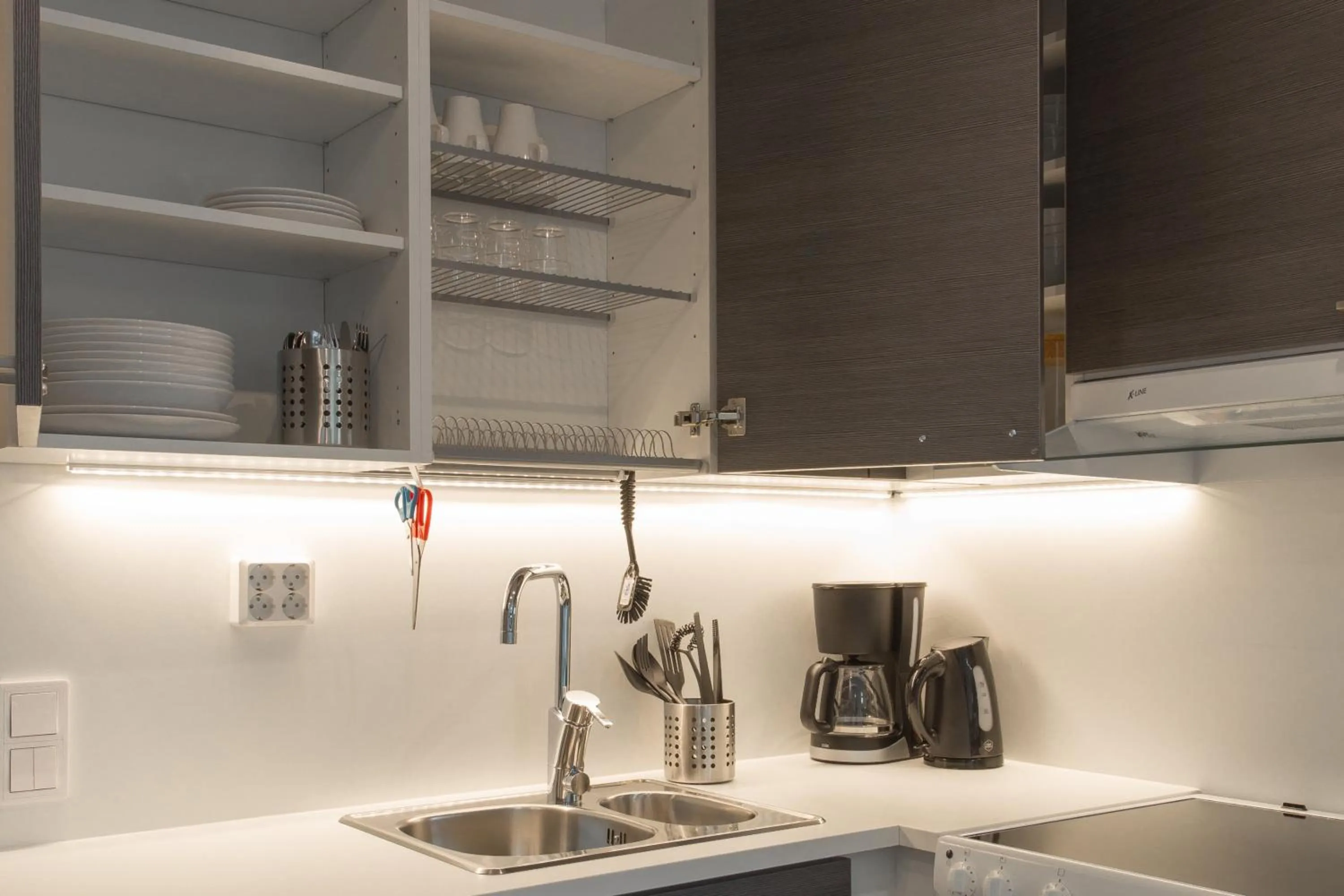 kitchen in Forenom Aparthotel Espoo Leppävaara