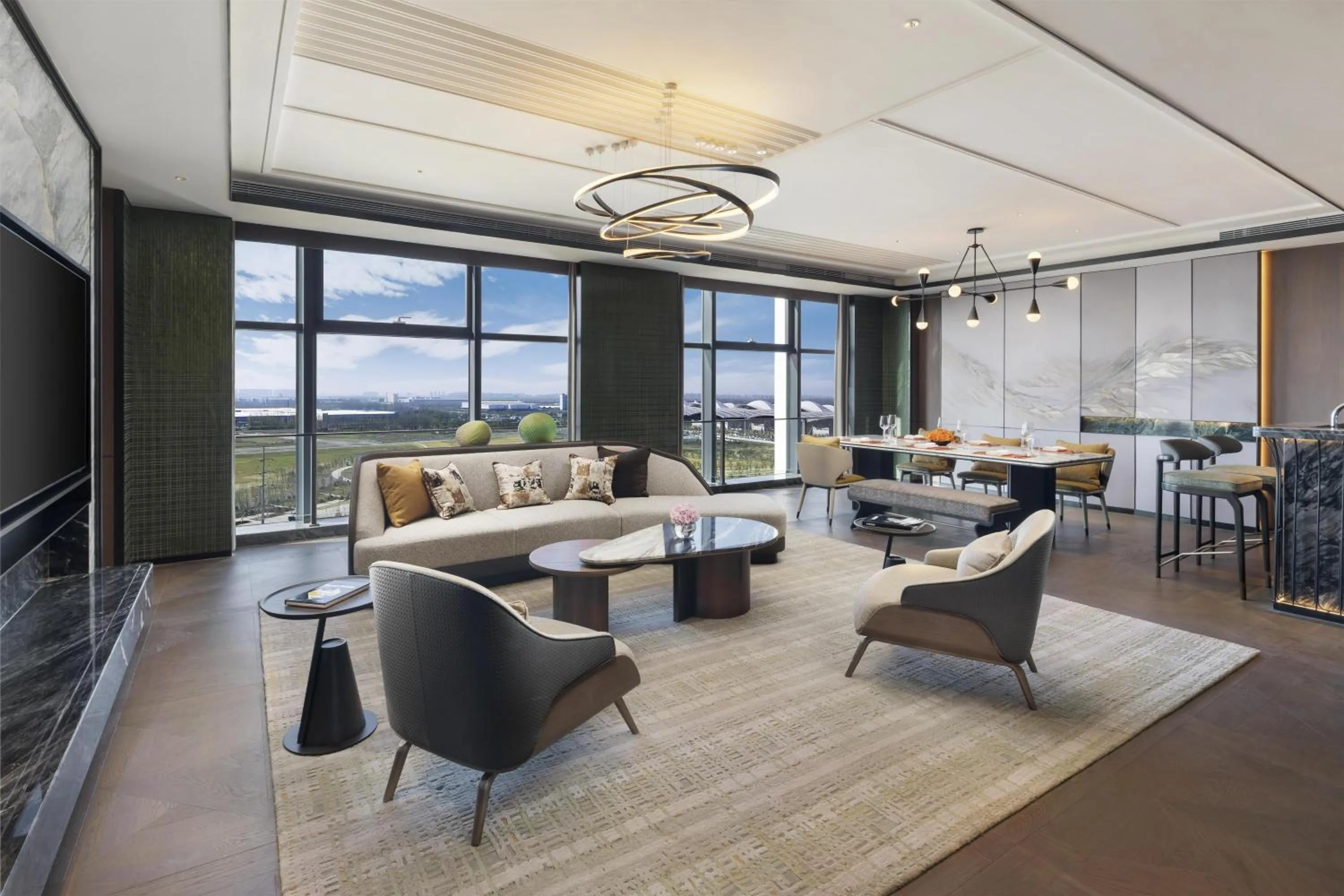 Living room in Doubletree By Hilton Zhengzhou Airport Aerotropolis