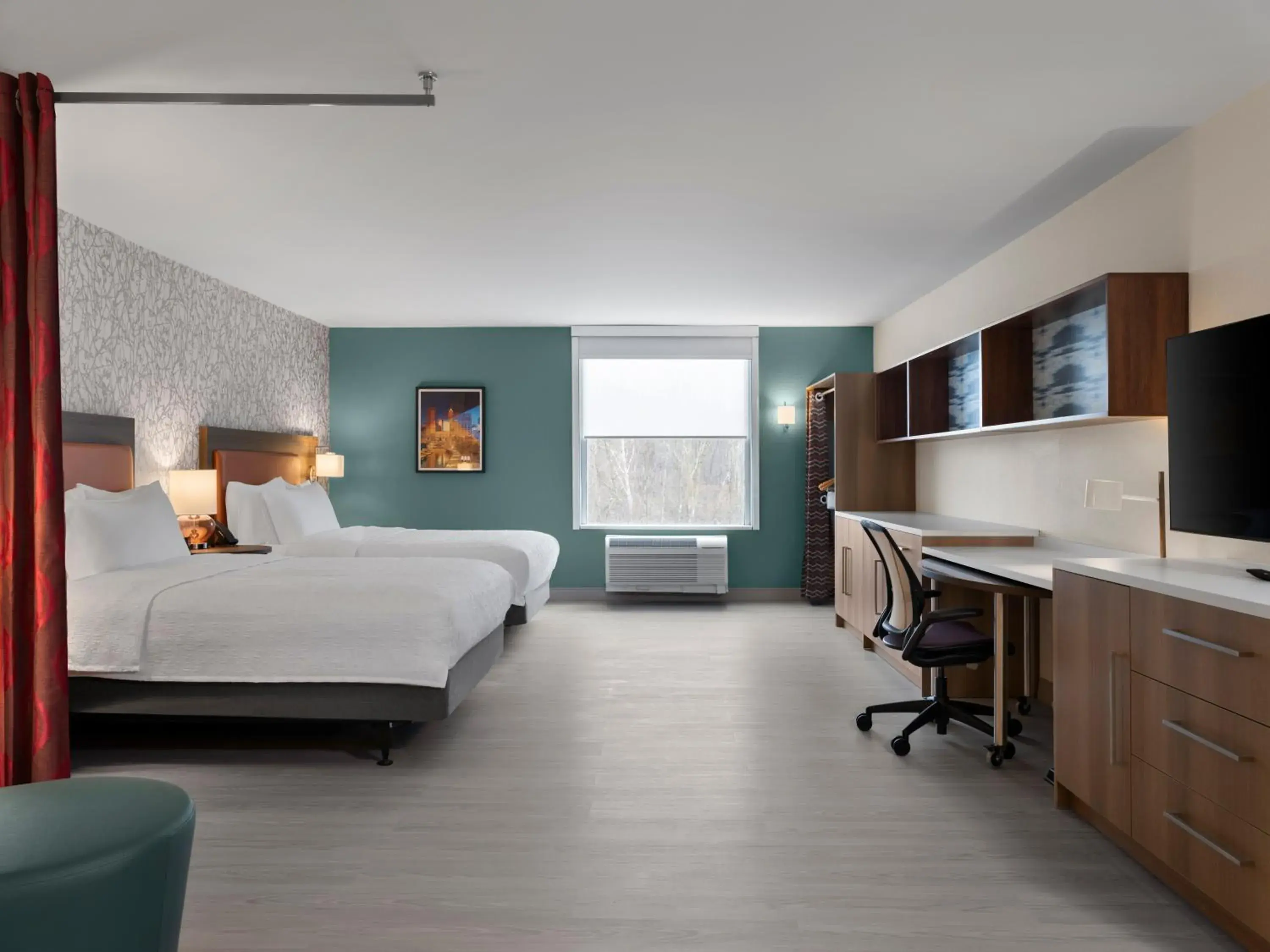 Queen Room with Two Queen Beds and Walk-In Shower in Tru By Hilton Norwalk Des Moines Queen Room with Two Queen Beds and Walk-In Shower in Tru By Hilton Norwalk Des Moines