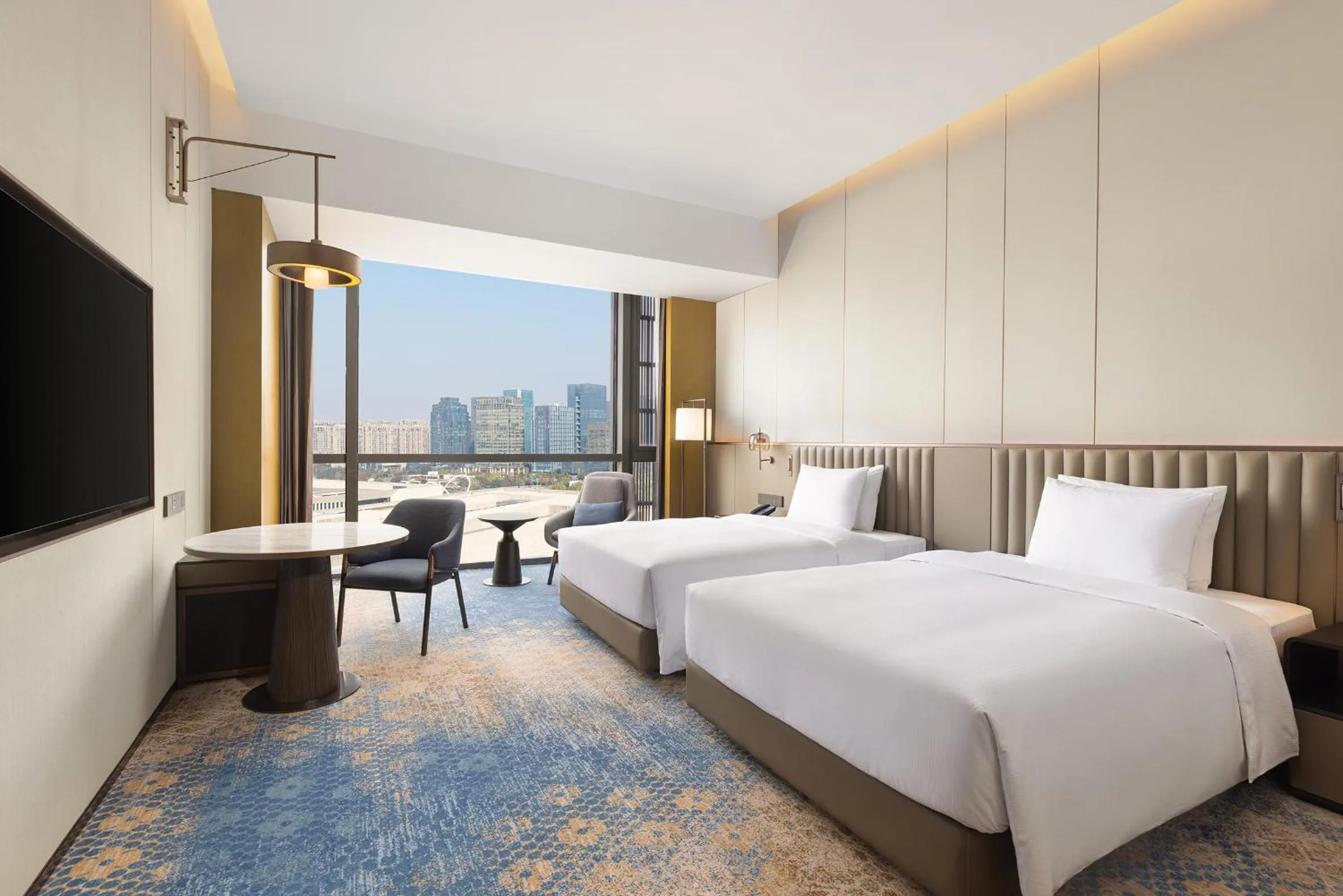 Bed in Hilton Shaoxing Hotel And Residences