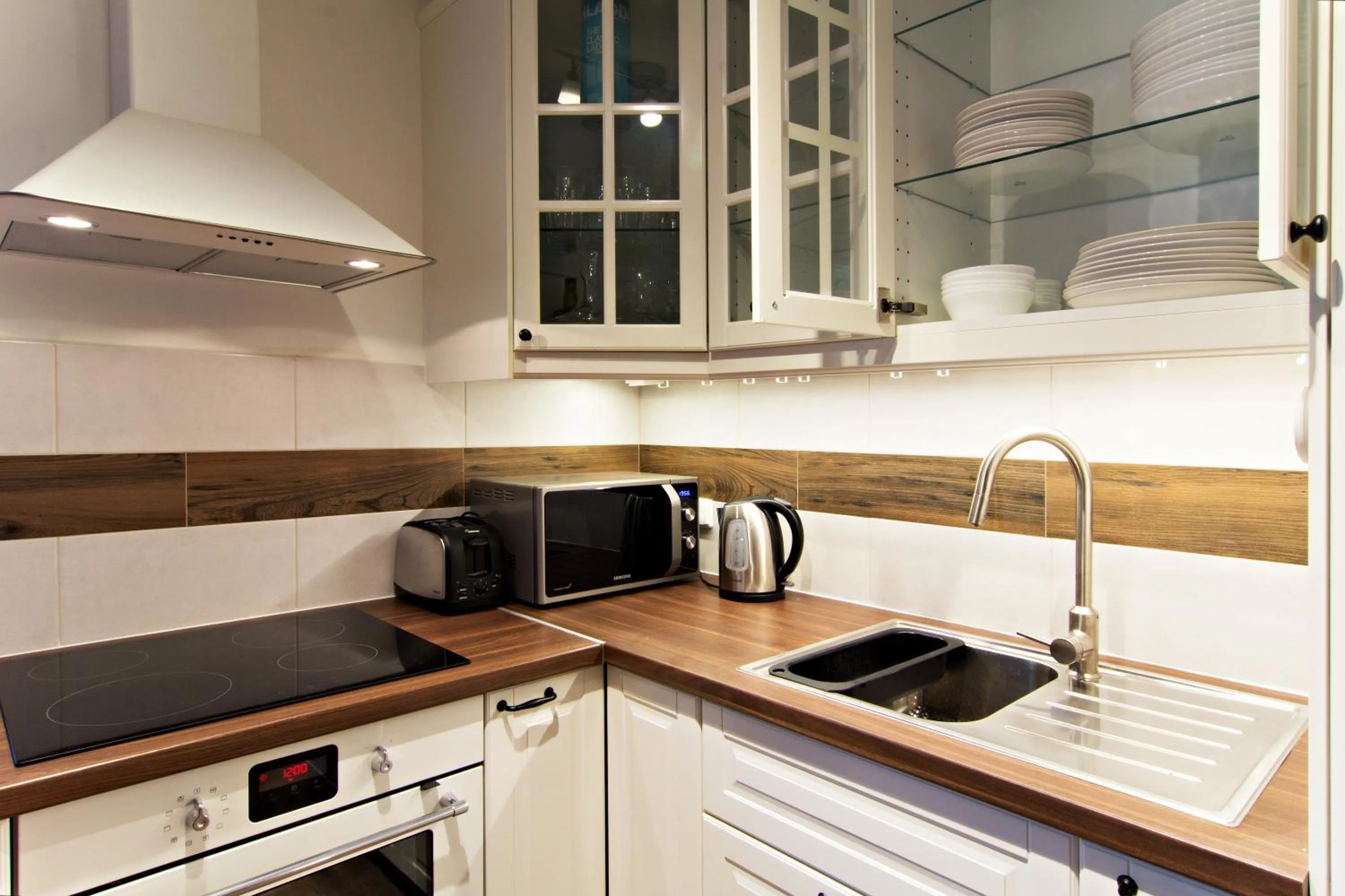Kitchen or kitchenette in Apartmány Chata Švadlenka