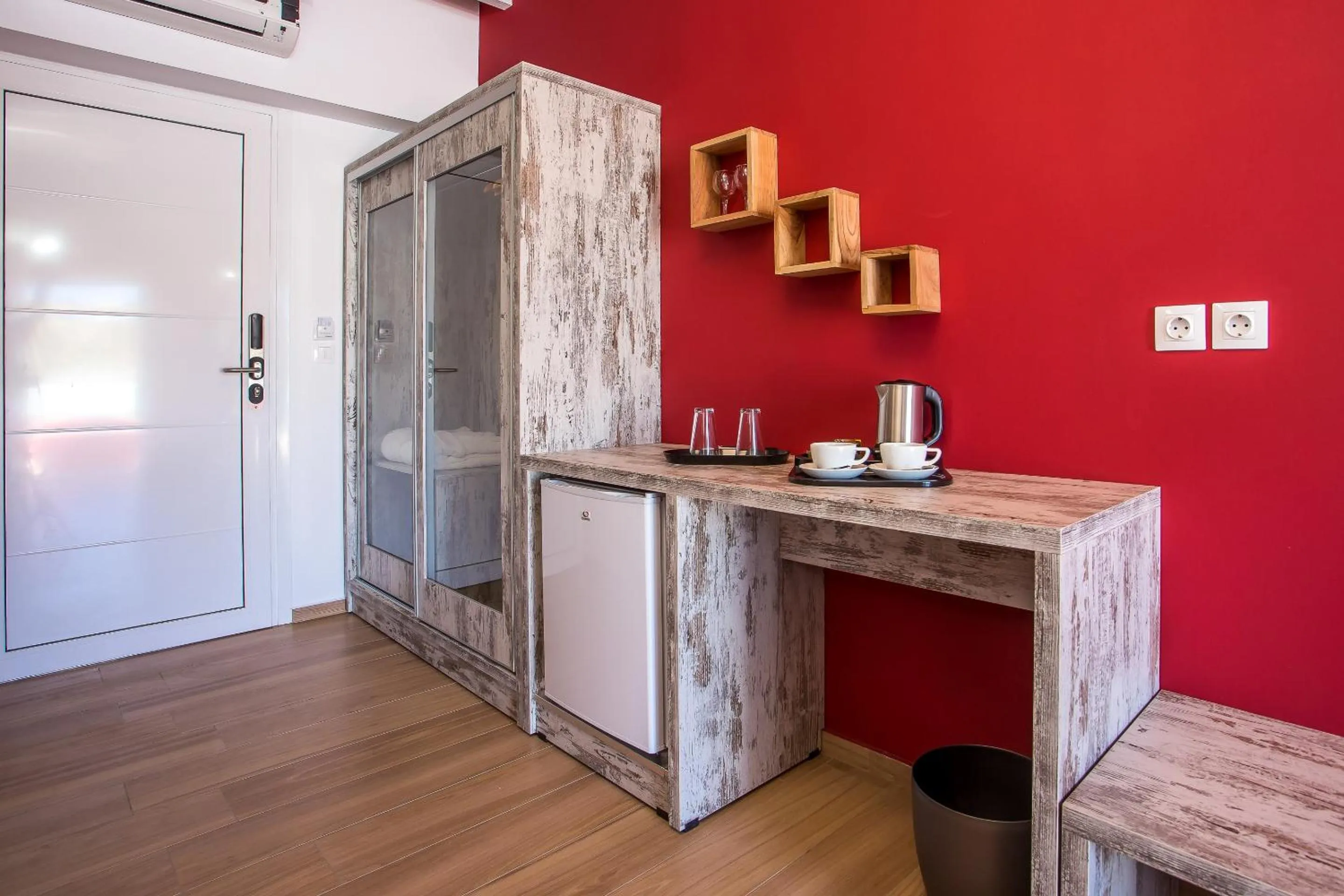 Kitchen or kitchenette in Moscha Hotel