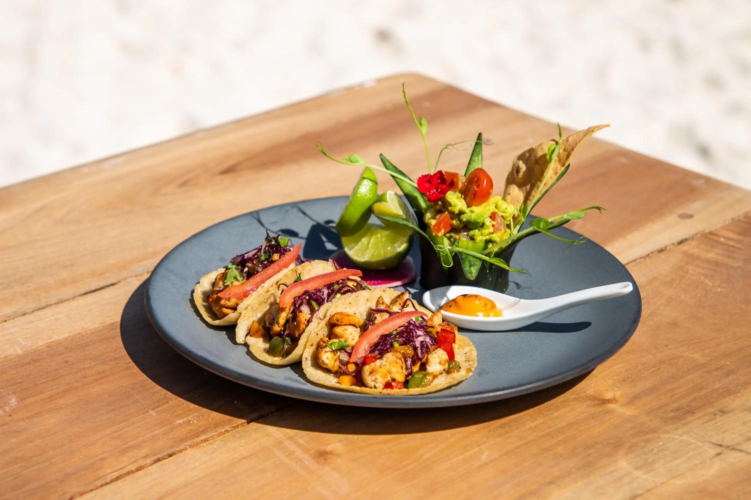 Food in Dune Boutique Hotel located at the party zone