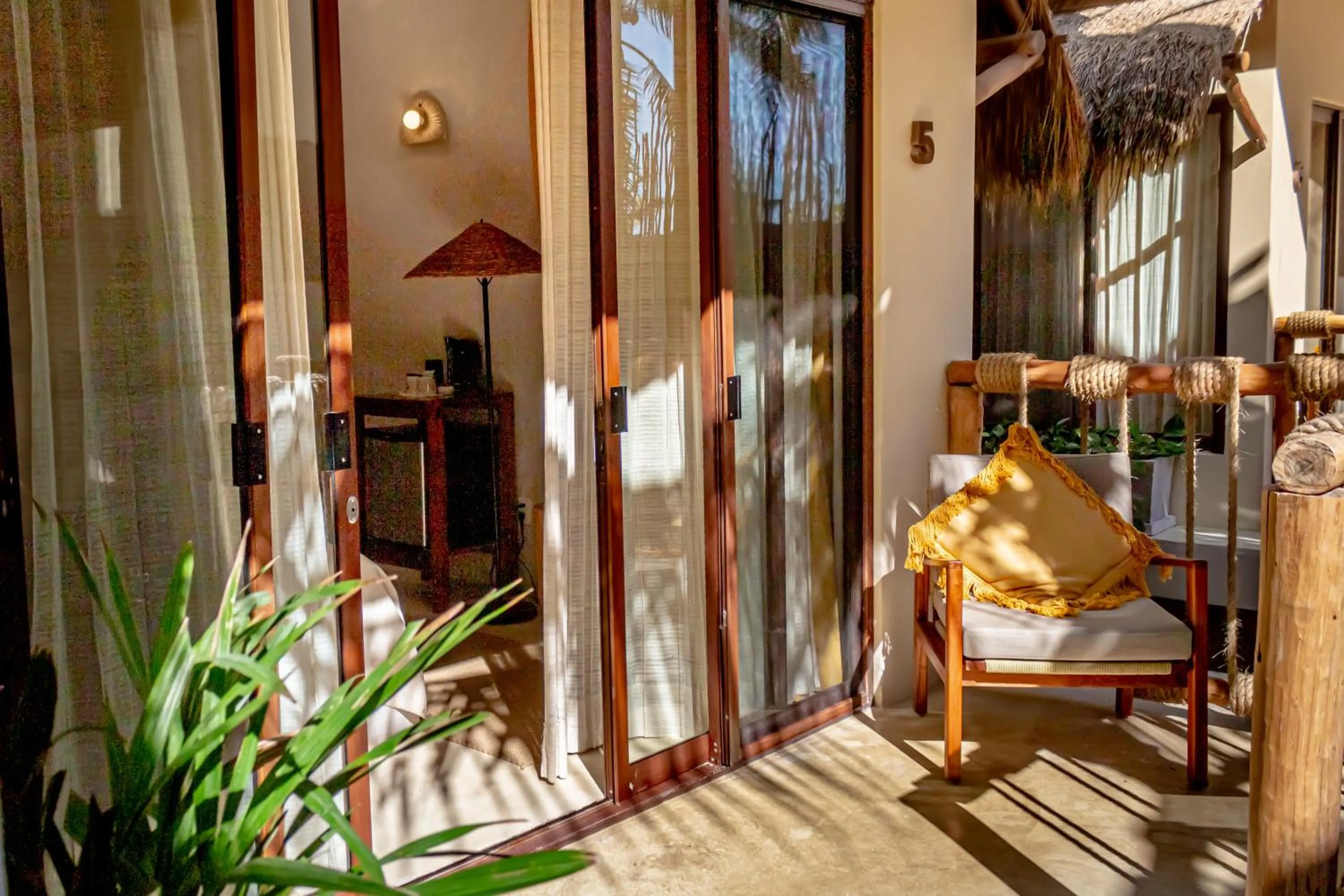 Balcony/Terrace in Dune Boutique Hotel located at the party zone