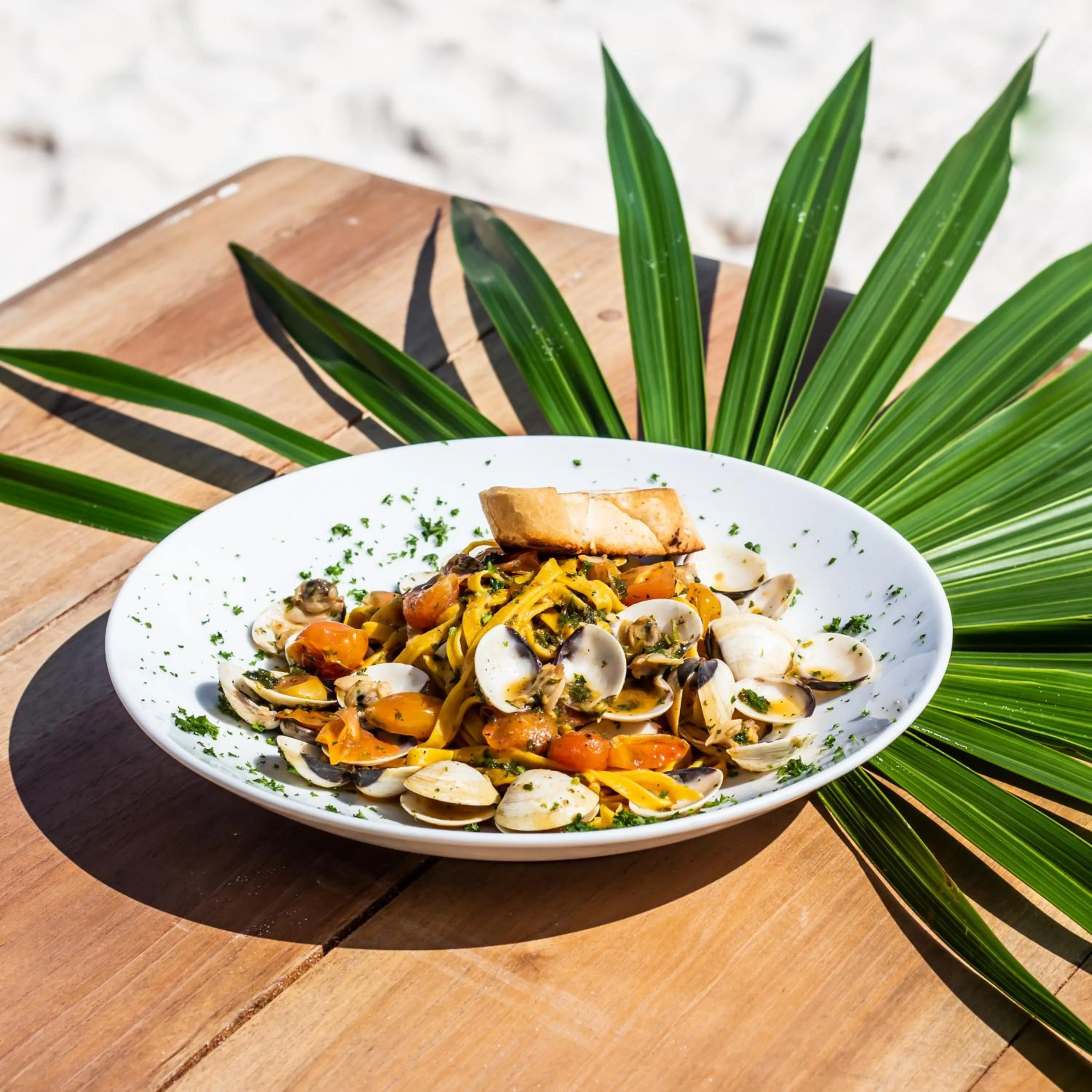 Food in Dune Boutique Hotel located at the party zone