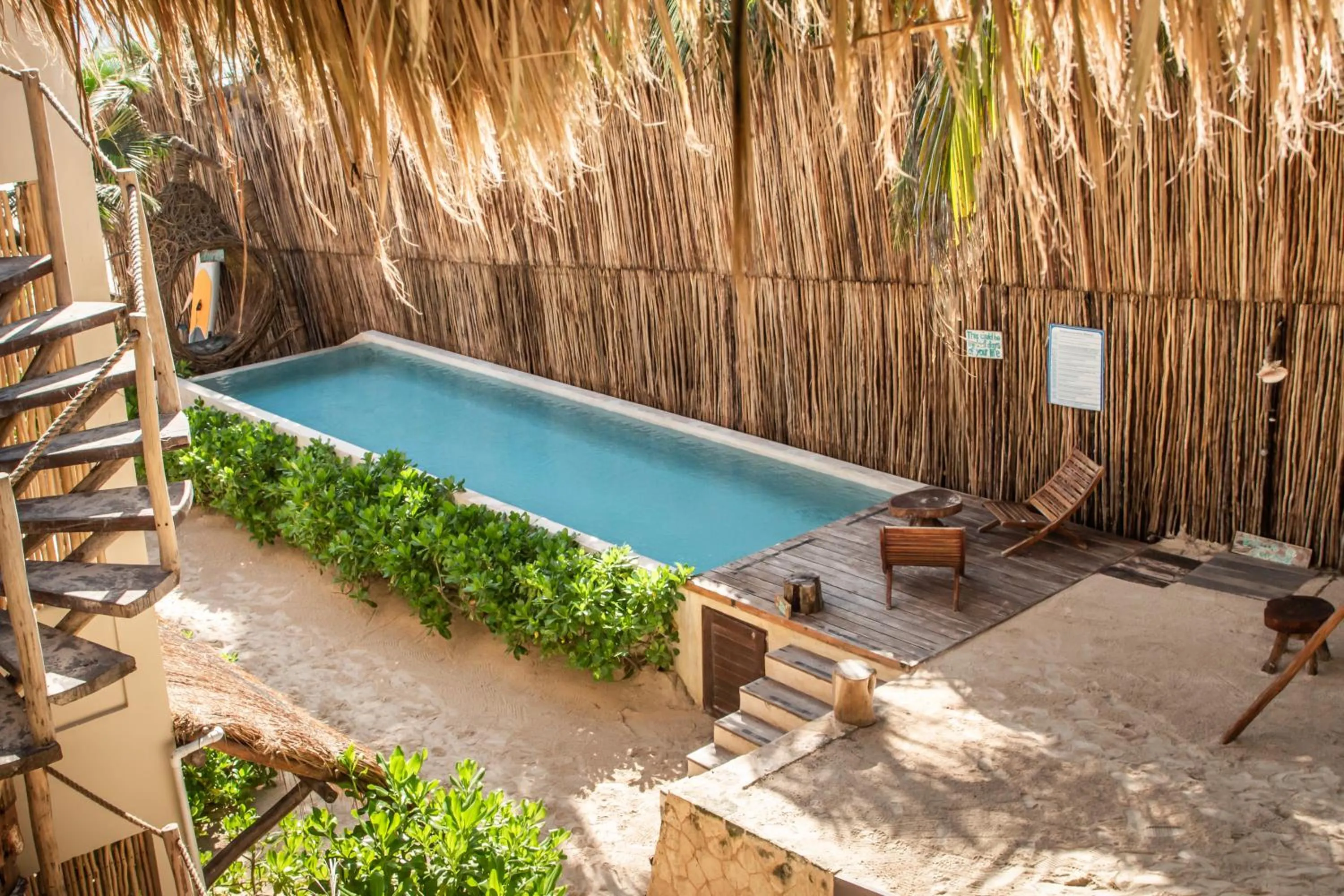 Pool view in Dune Boutique Hotel located at the party zone