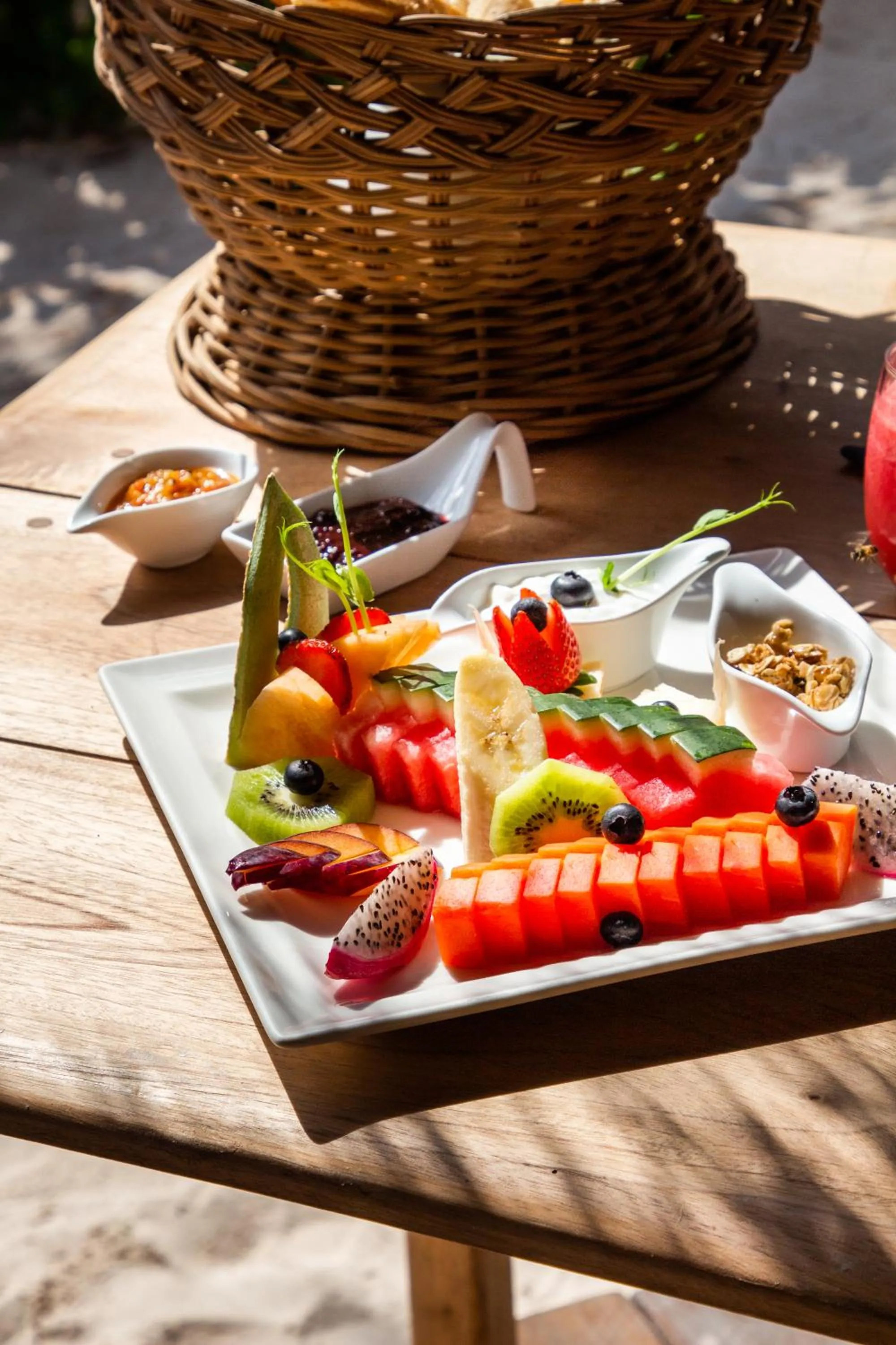 Continental breakfast in Dune Boutique Hotel located at the party zone