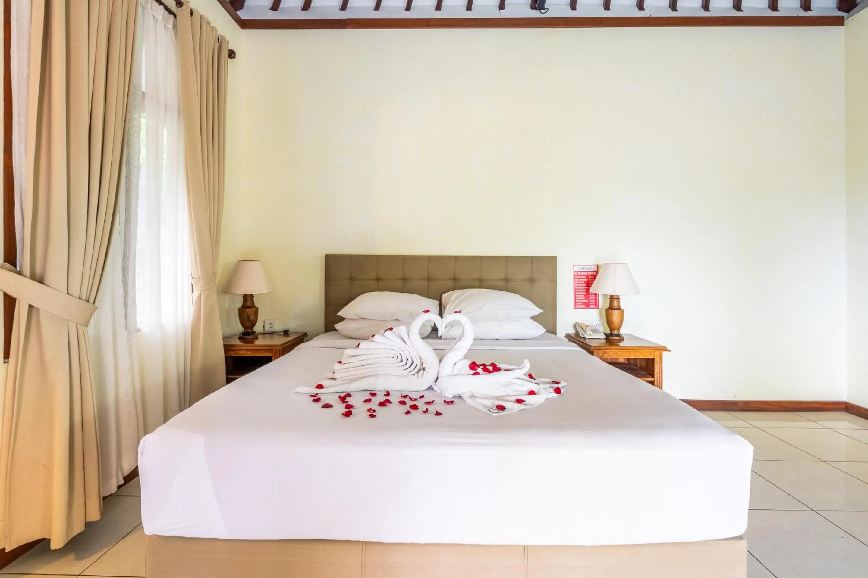 Bed in Taman Surgawi Resort & Spa