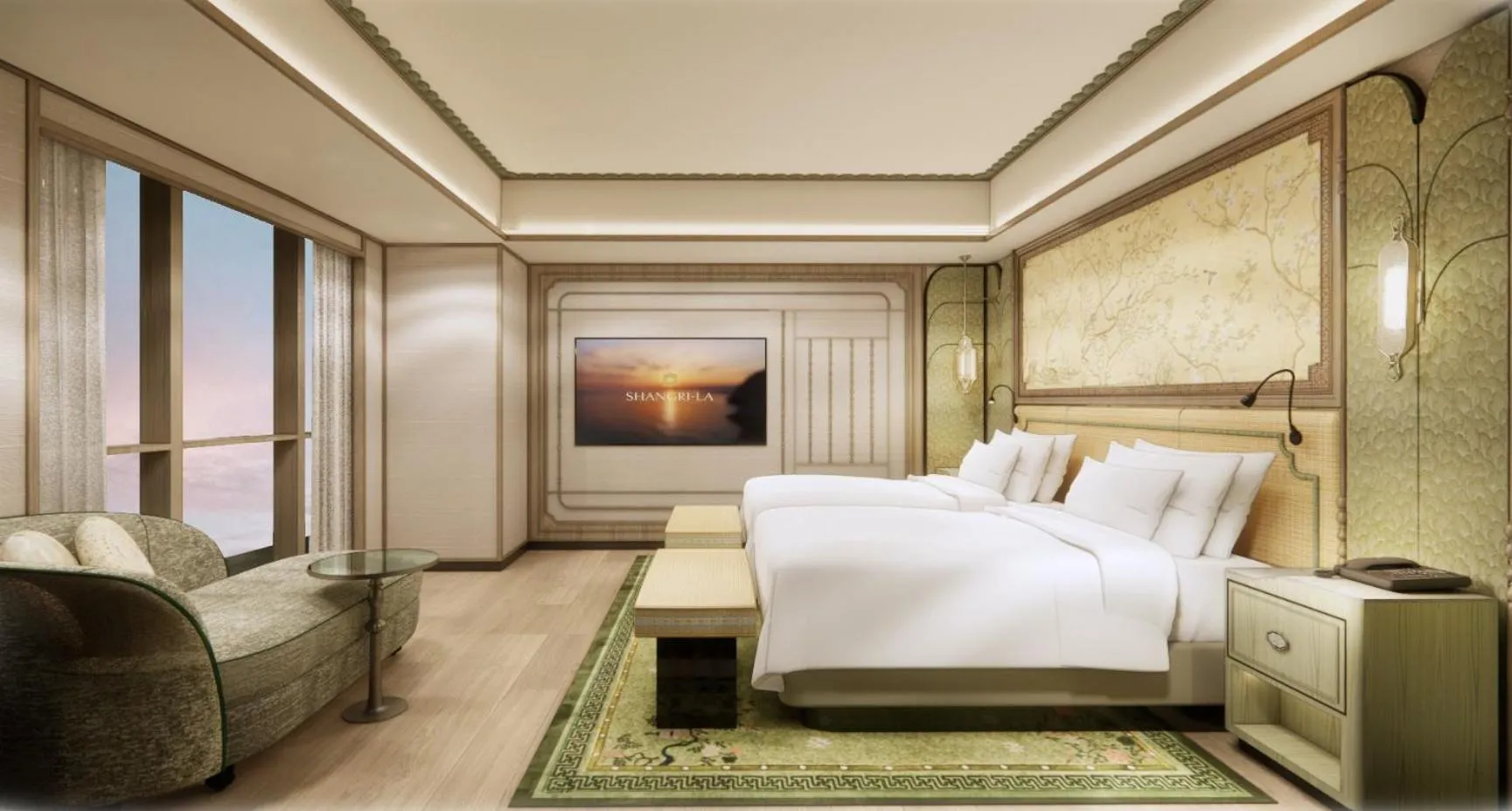 Bed in Shangri-La Kunming