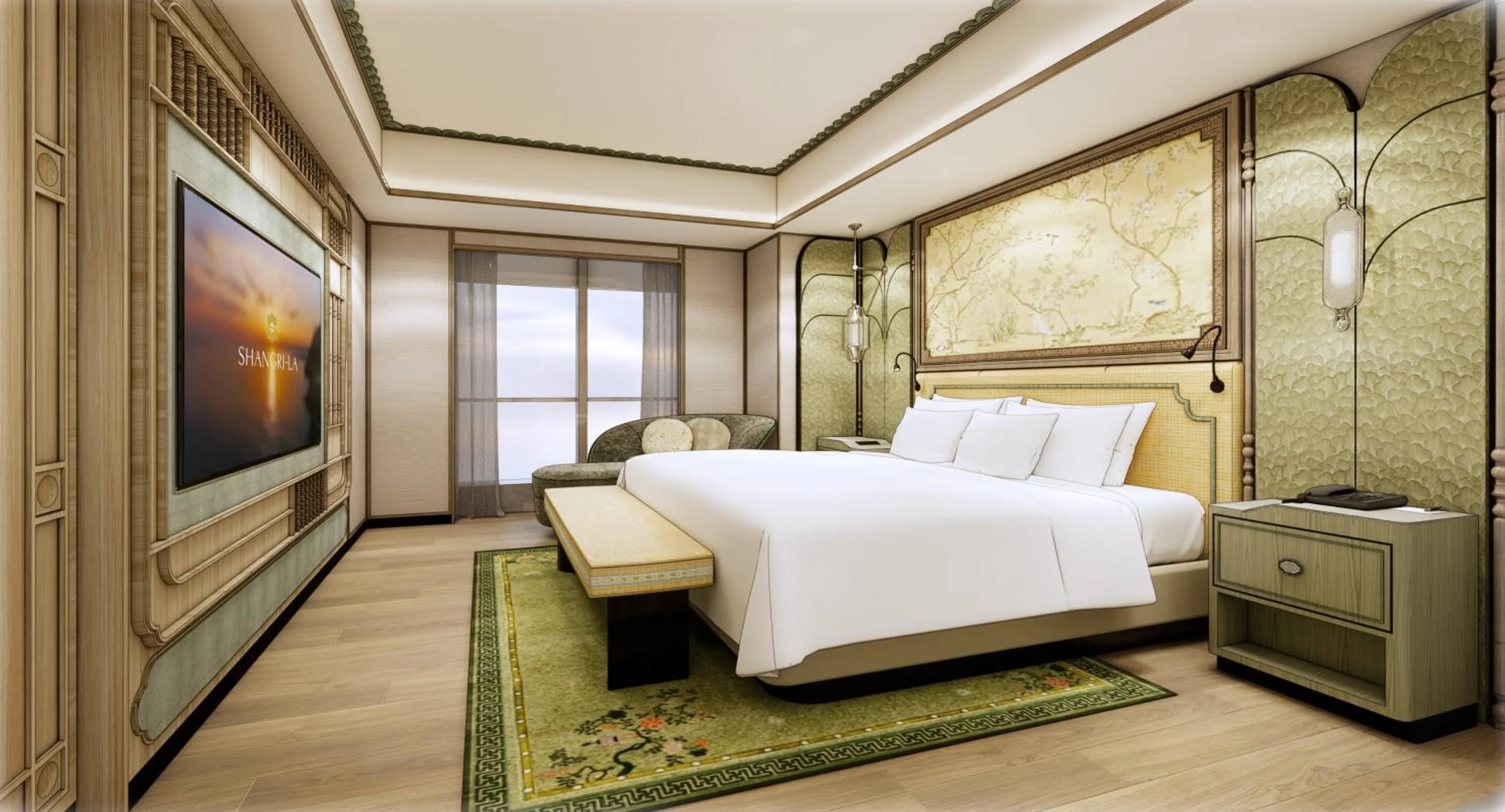 Bed in Shangri-La Kunming