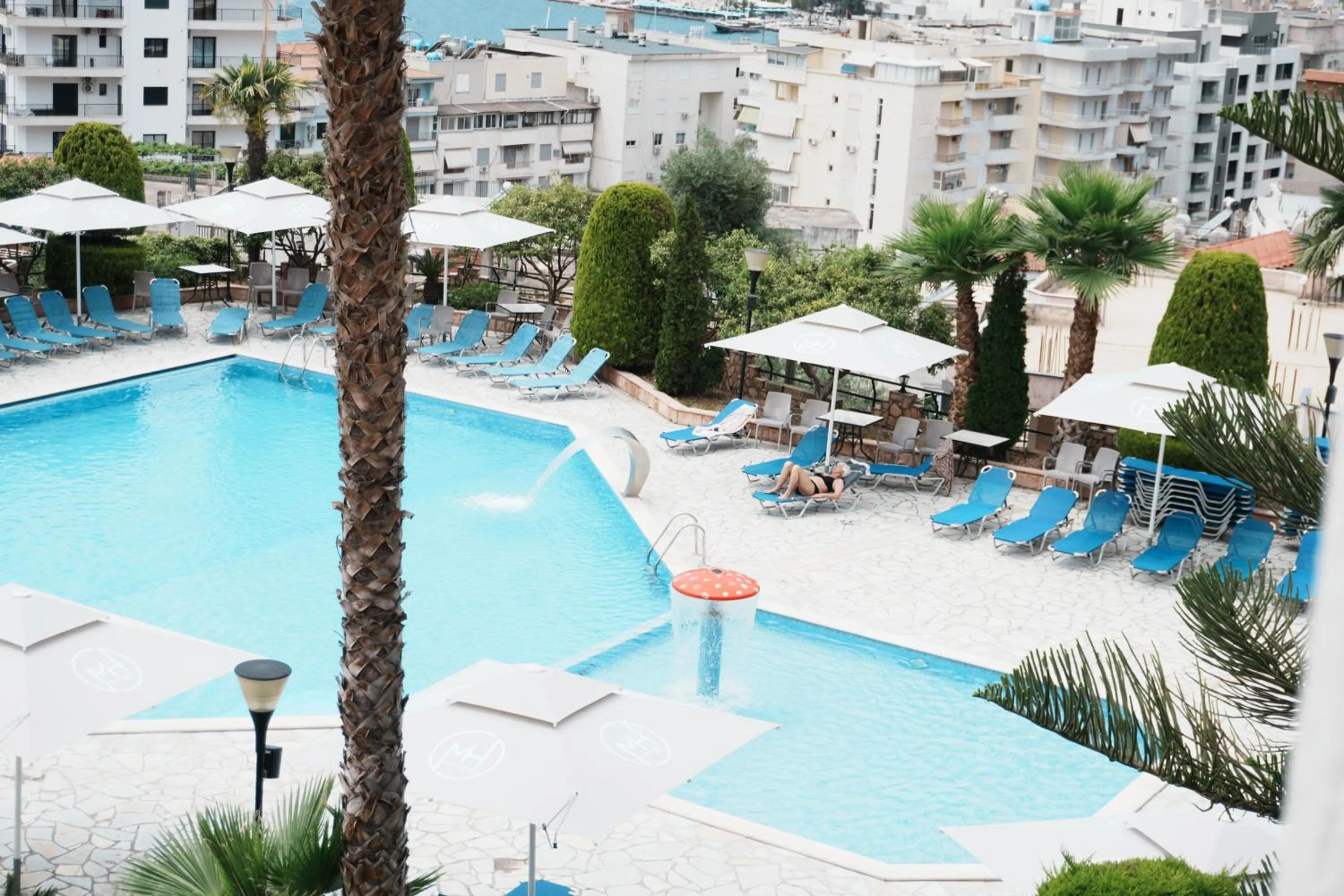 Pool view in Hotel Mediterrane