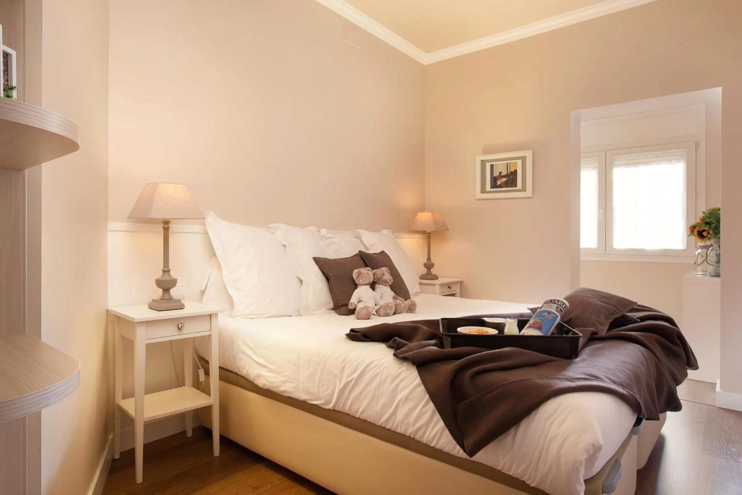 Bed in Enjoybcn Coliseum Apartments