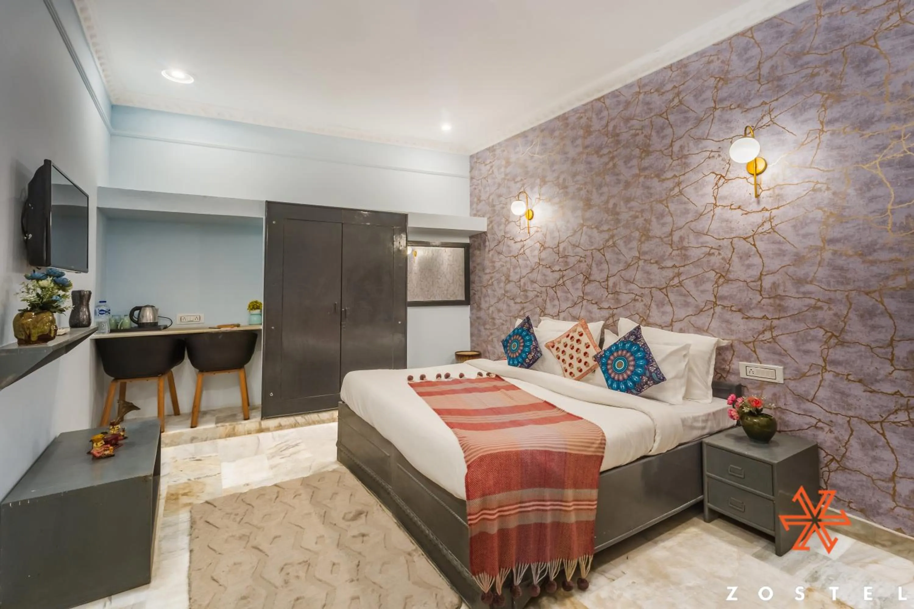 Bed in Zostel Pushkar