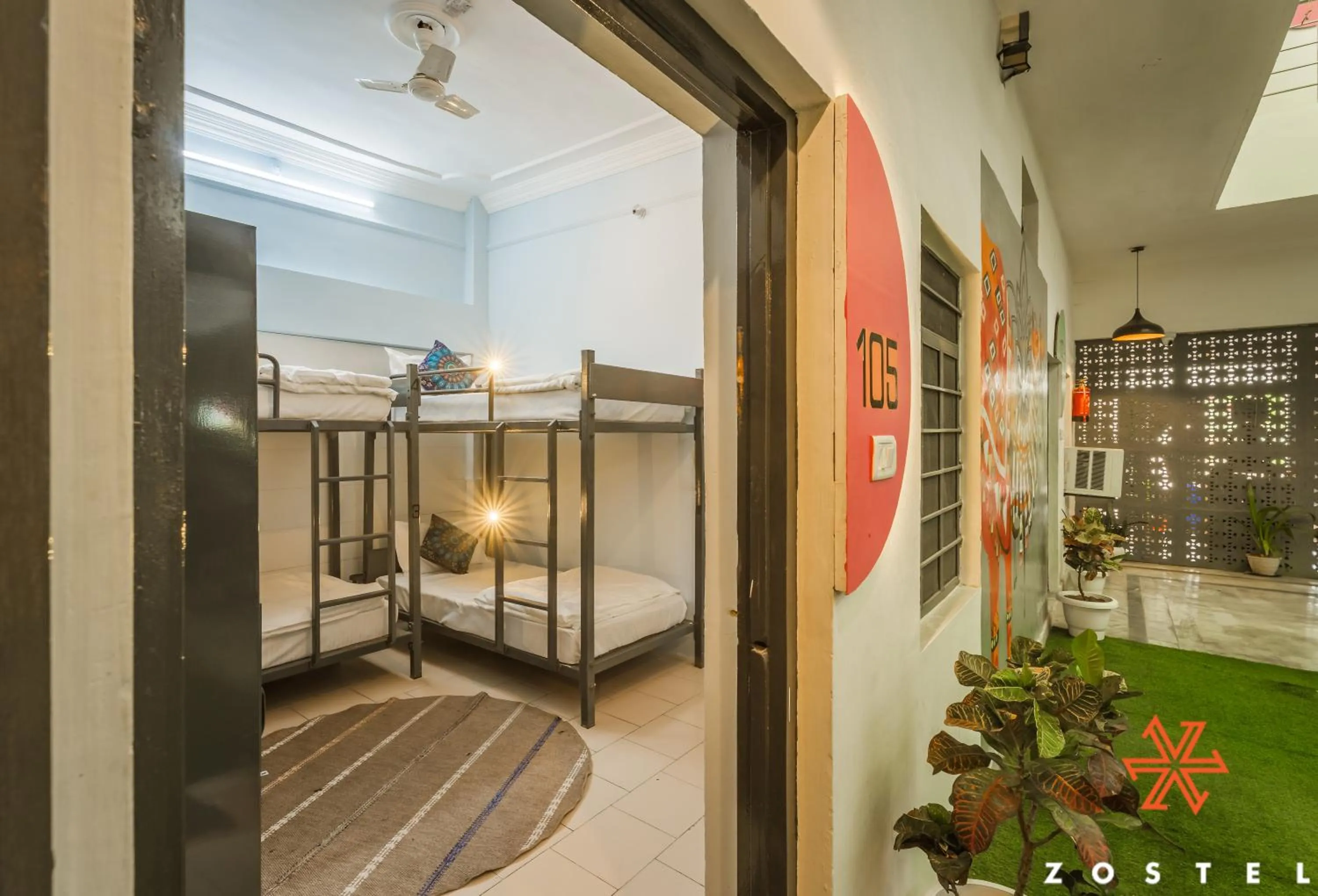 Bed in Zostel Pushkar