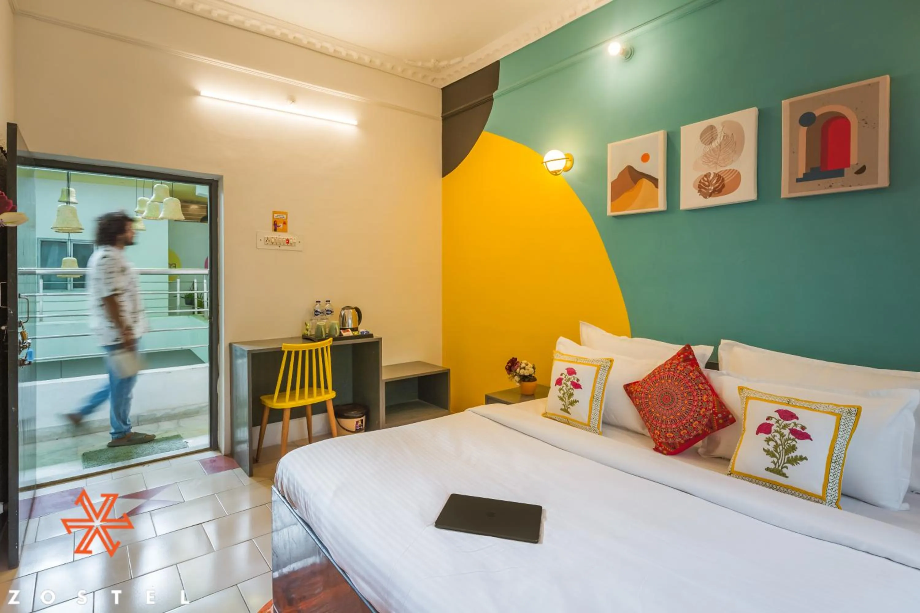 Bed in Zostel Pushkar