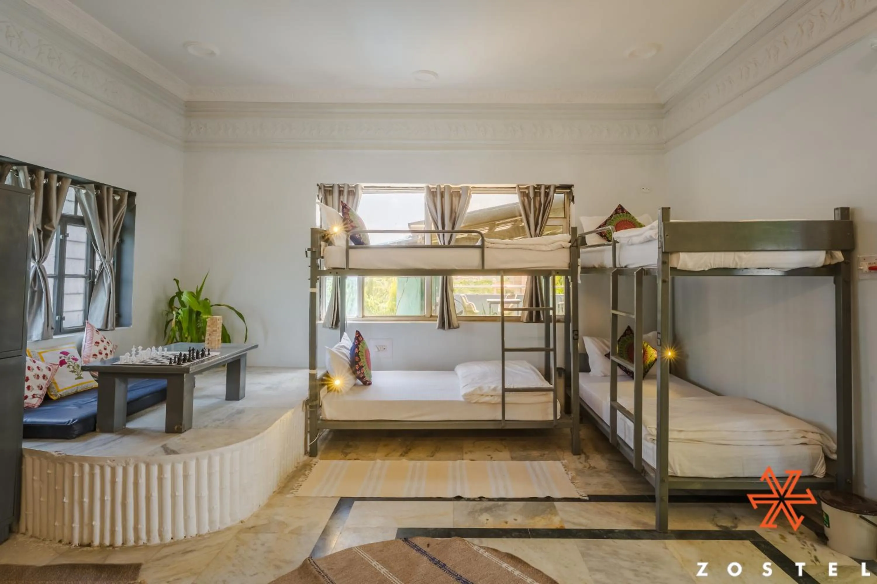 Bed in Zostel Pushkar