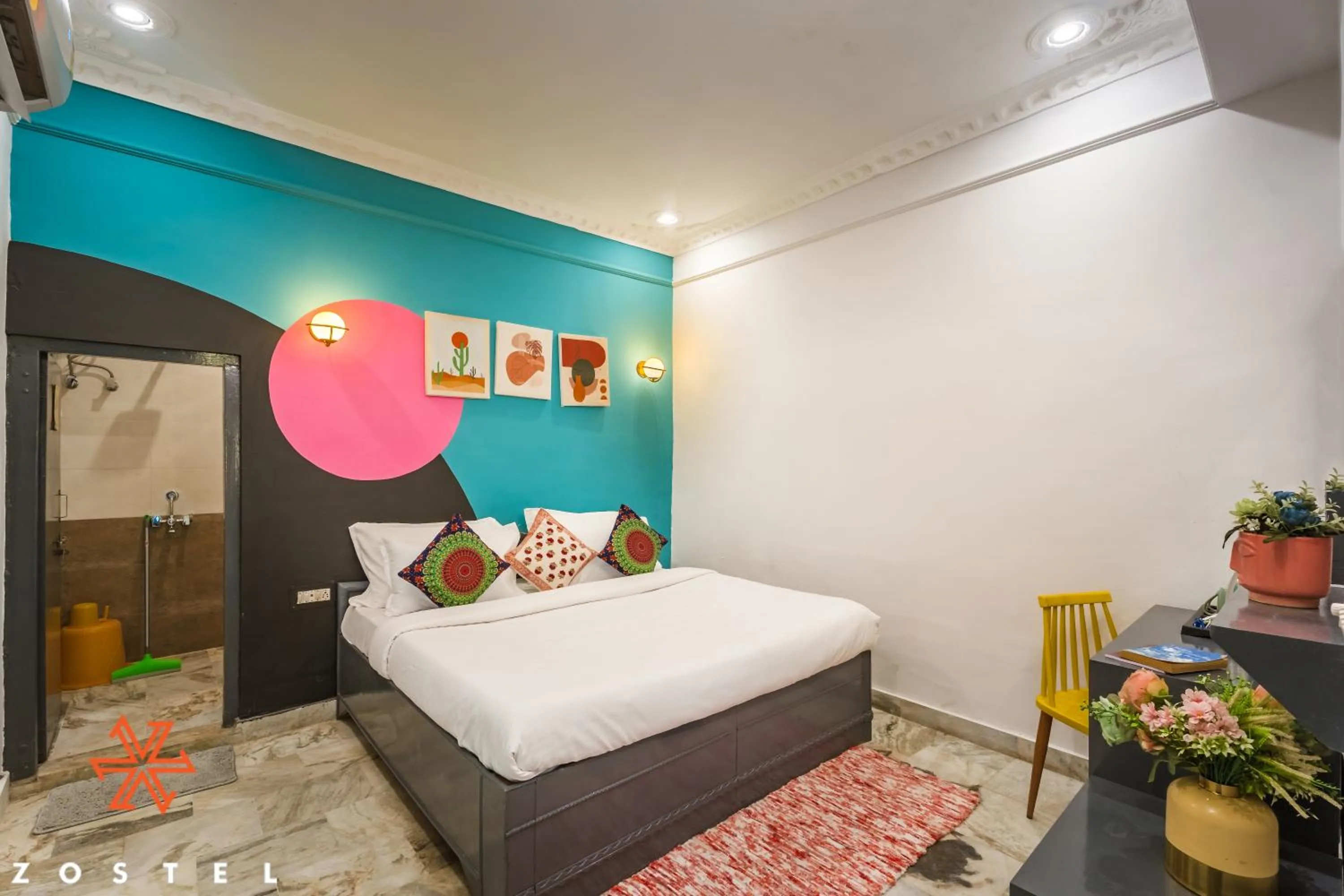 Bed in Zostel Pushkar