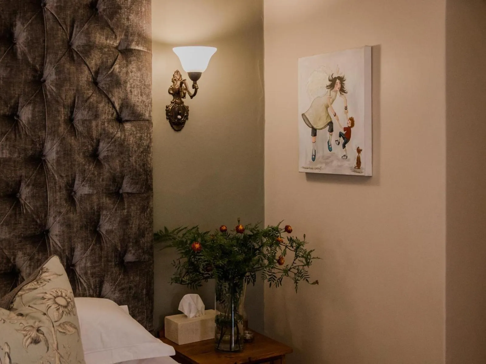 Decorative detail, Bed in Schoone Oordt Country House