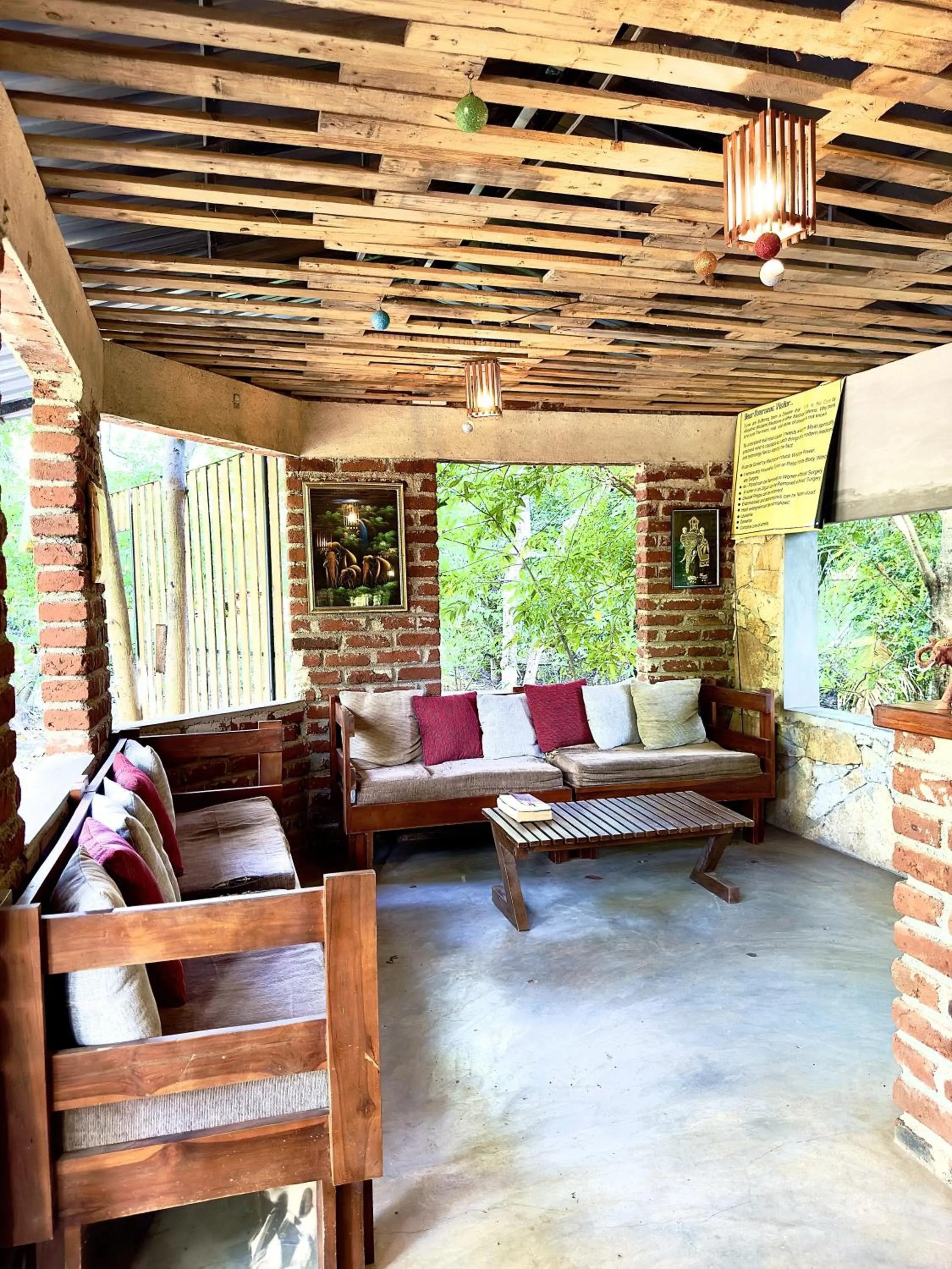 Seating area in Birds Paradise Inn