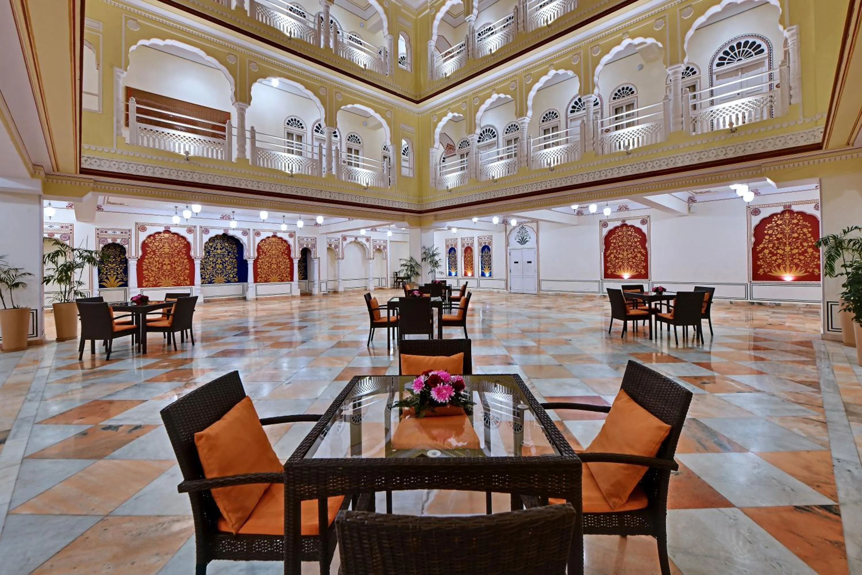 Seating area in WelcomHeritage Ramgarh