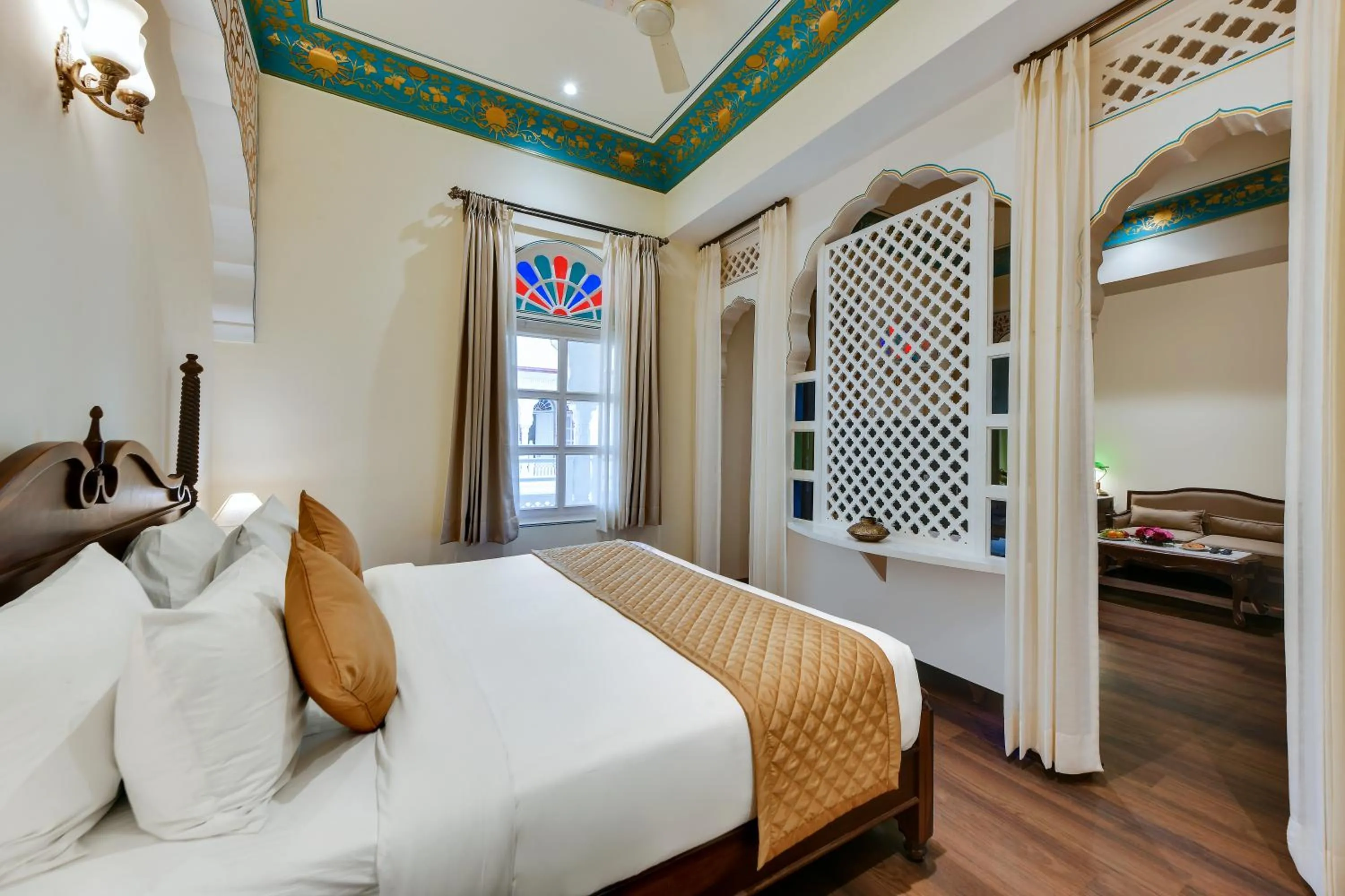 Photo of the whole room, Bed in WelcomHeritage Ramgarh