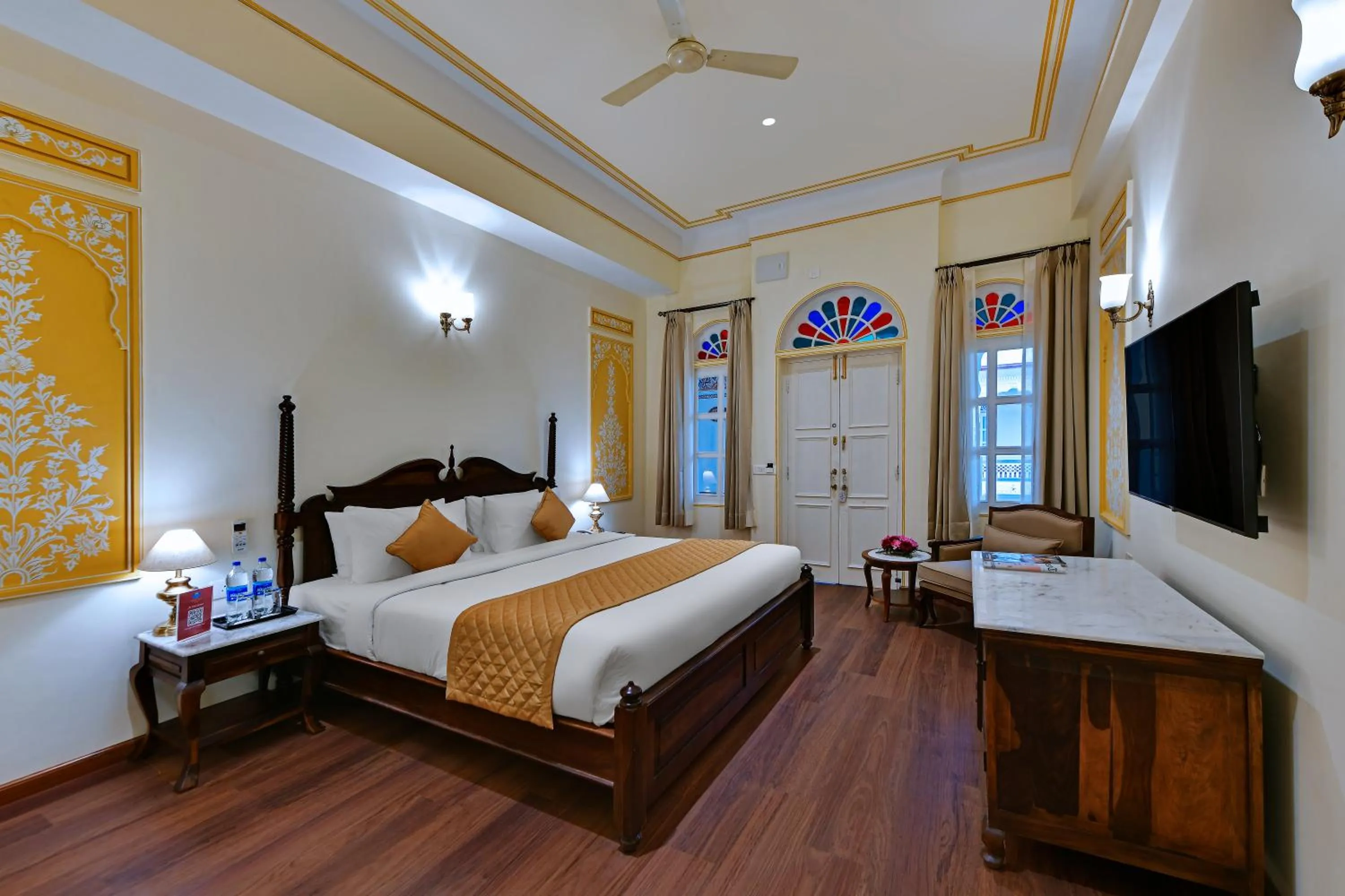 Bedroom, Bed in WelcomHeritage Ramgarh