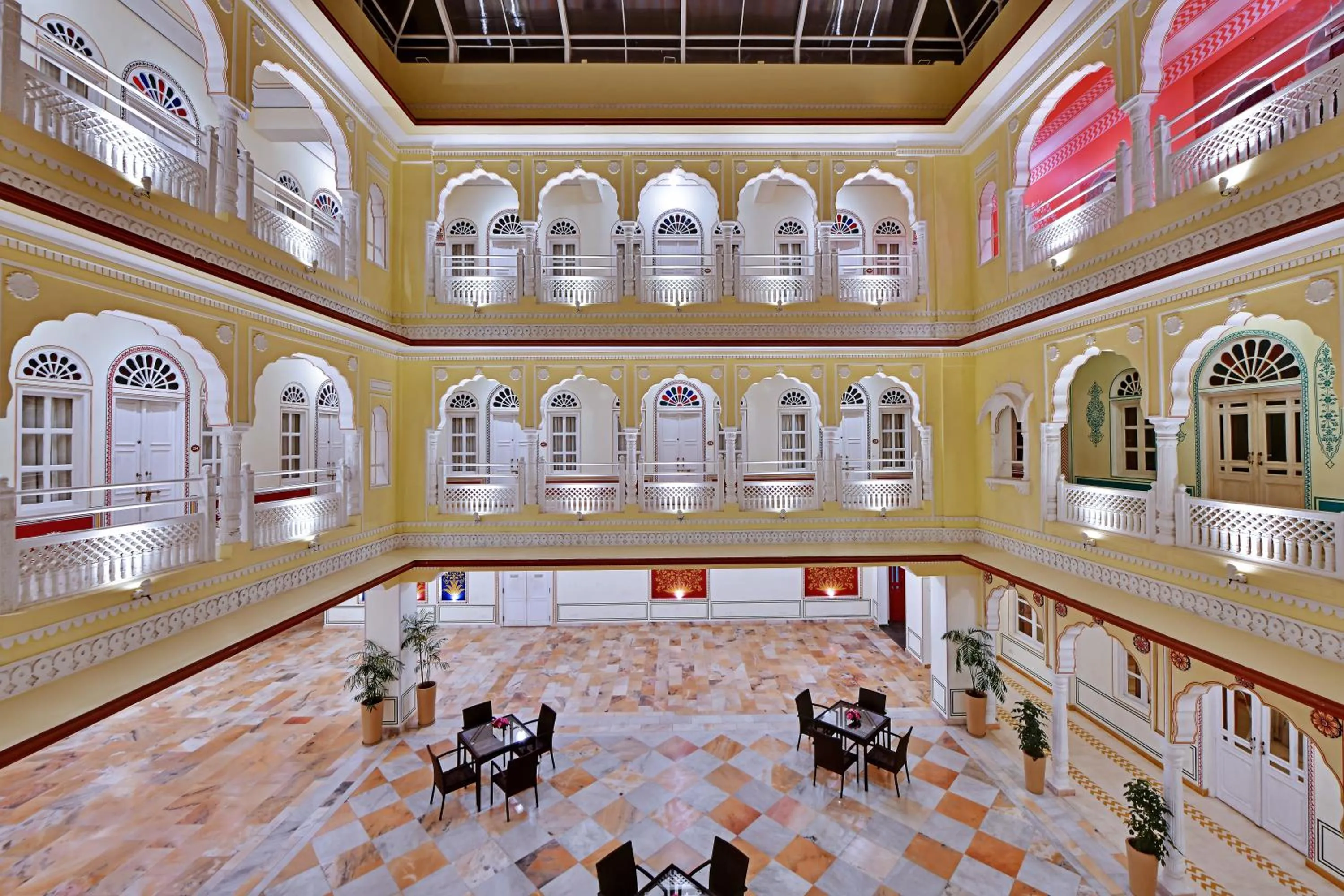 Seating area in WelcomHeritage Ramgarh