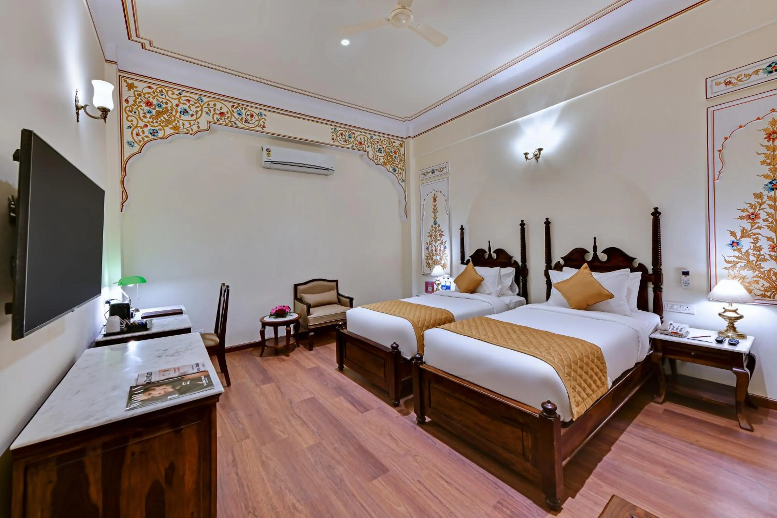 Bedroom, Bed in WelcomHeritage Ramgarh
