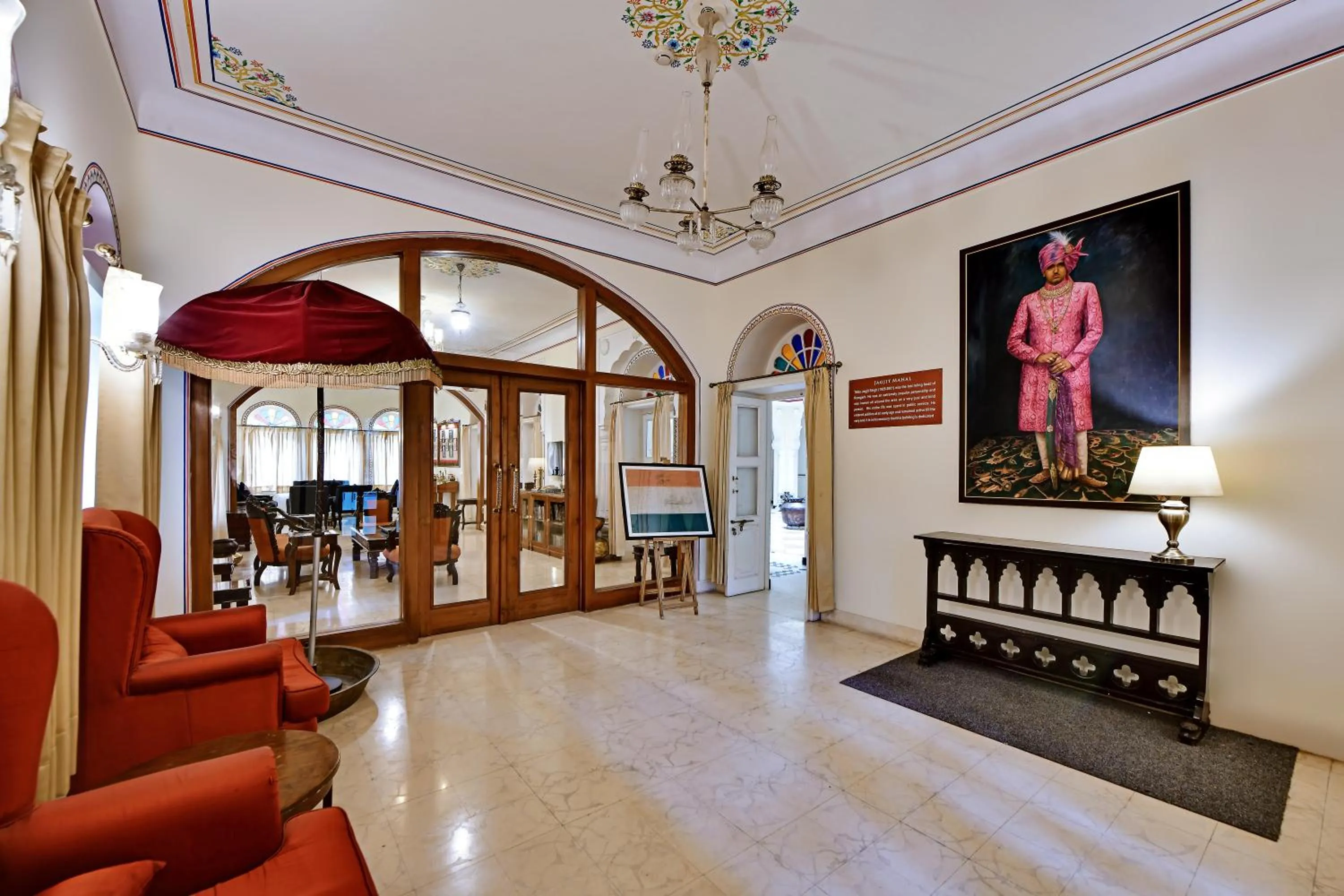 Seating area in WelcomHeritage Ramgarh