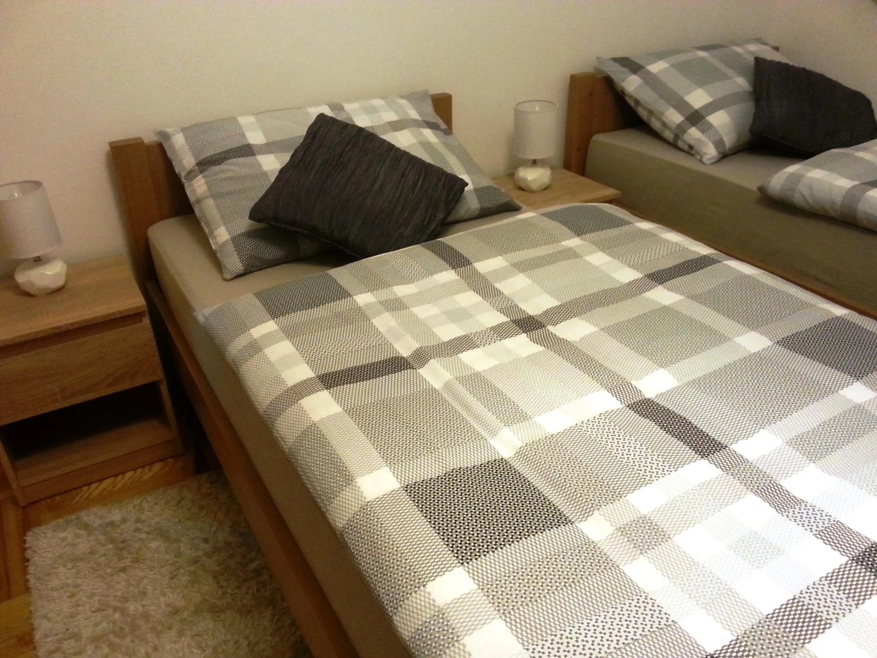 Bed in Studio Apartments Korosteljev