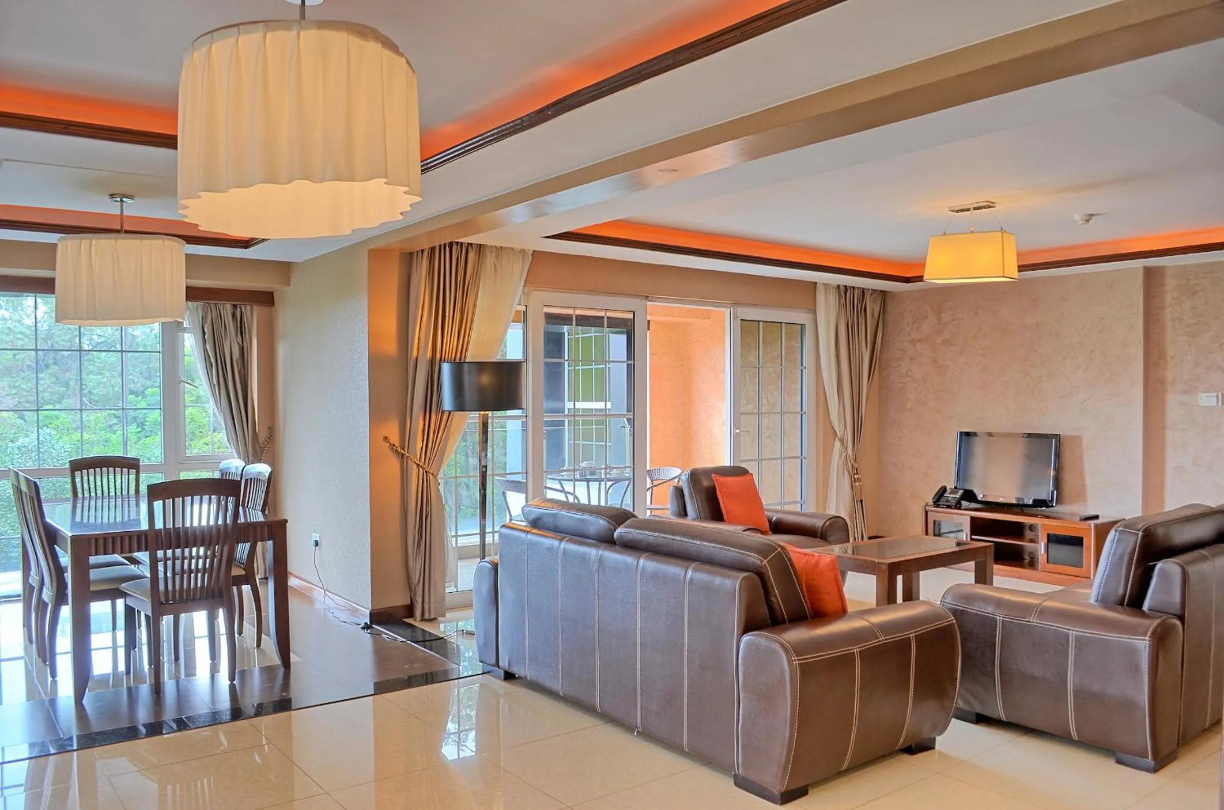 Living room in Clarence House Nairobi