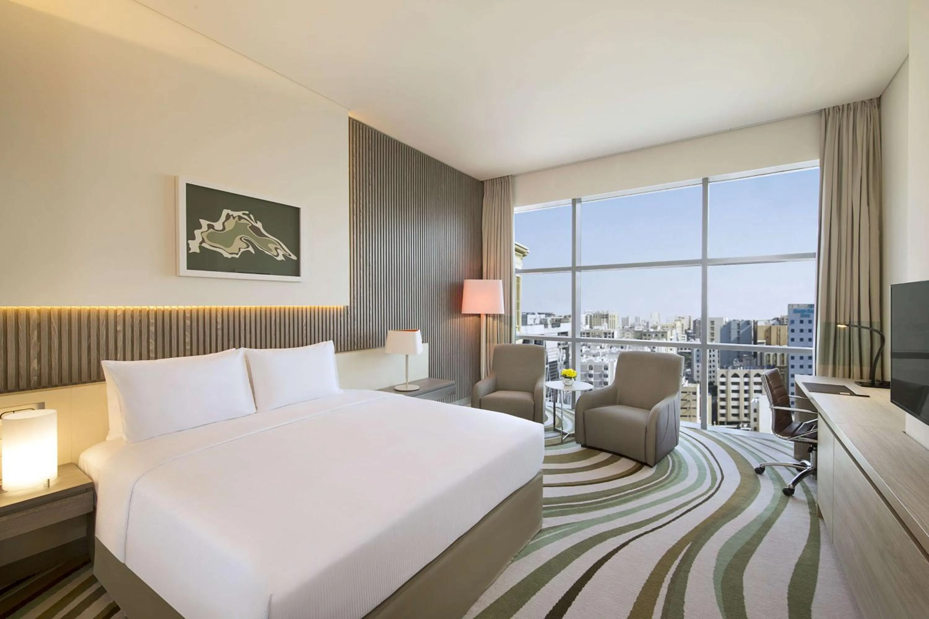 Bed in DoubleTree by Hilton Doha Old Town