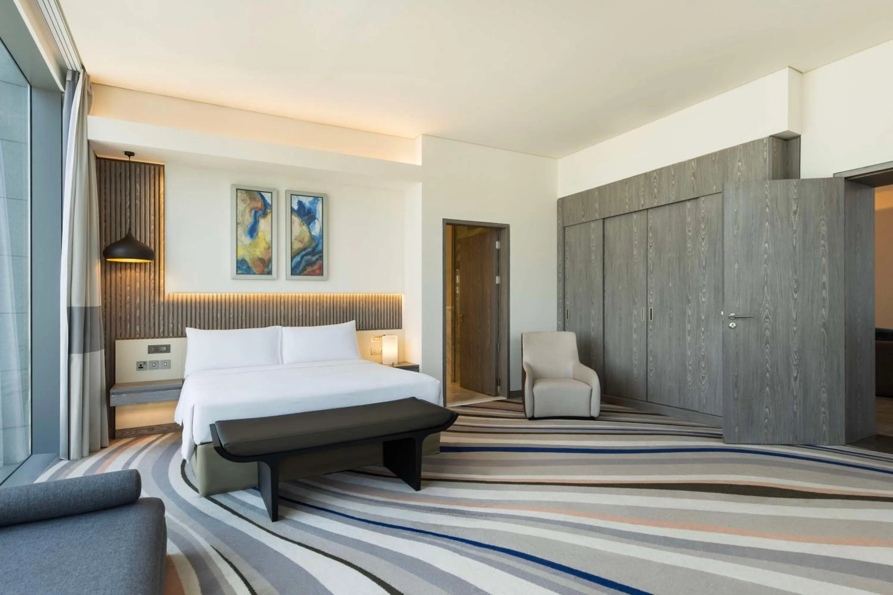 Bed in DoubleTree by Hilton Doha Old Town