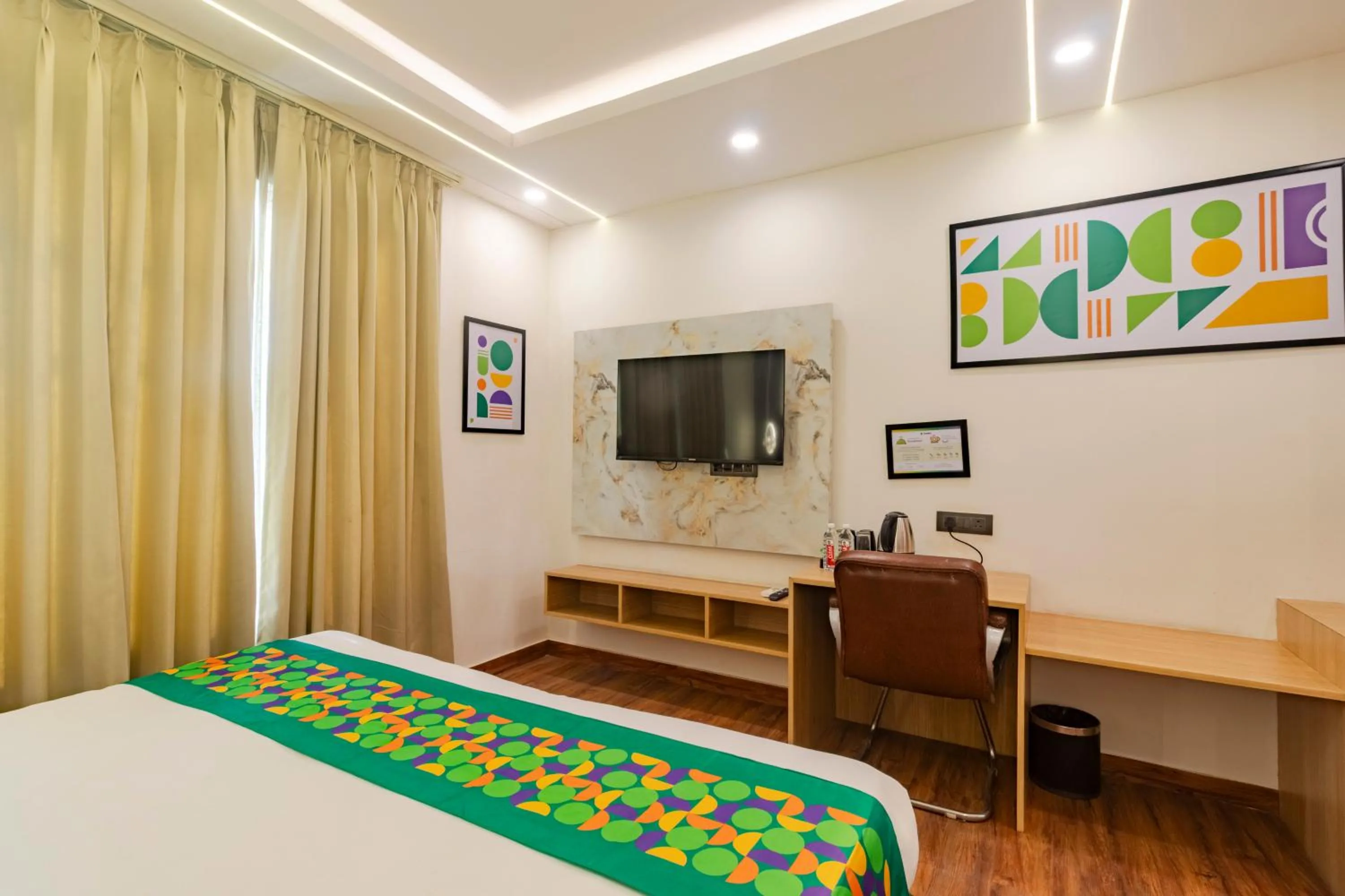 Bedroom, Bed in Treebo KGF Villa with Swimming Pool
