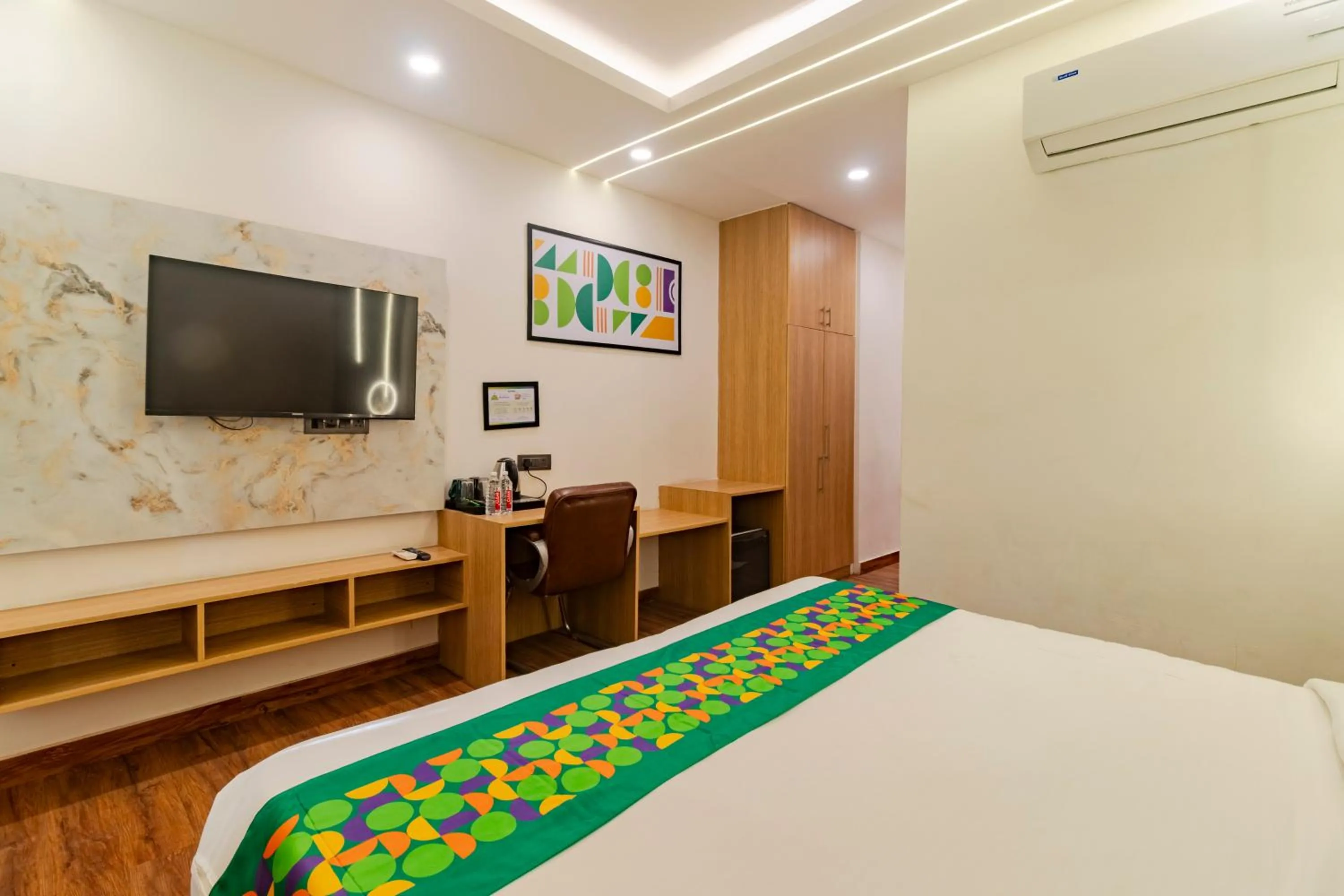 Bedroom, Bed in Treebo KGF Villa with Swimming Pool