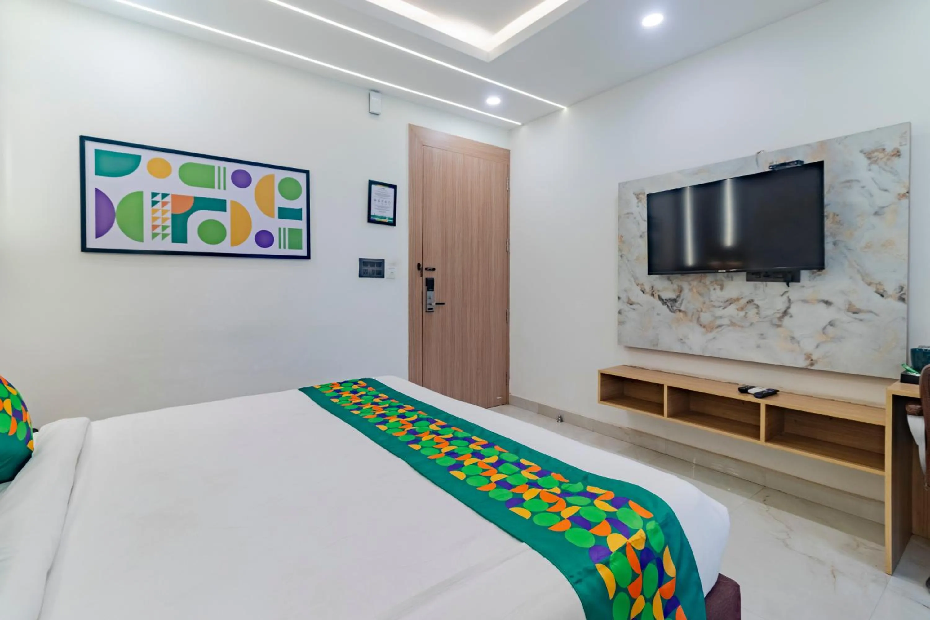 Bedroom, Bed in Treebo KGF Villa with Swimming Pool
