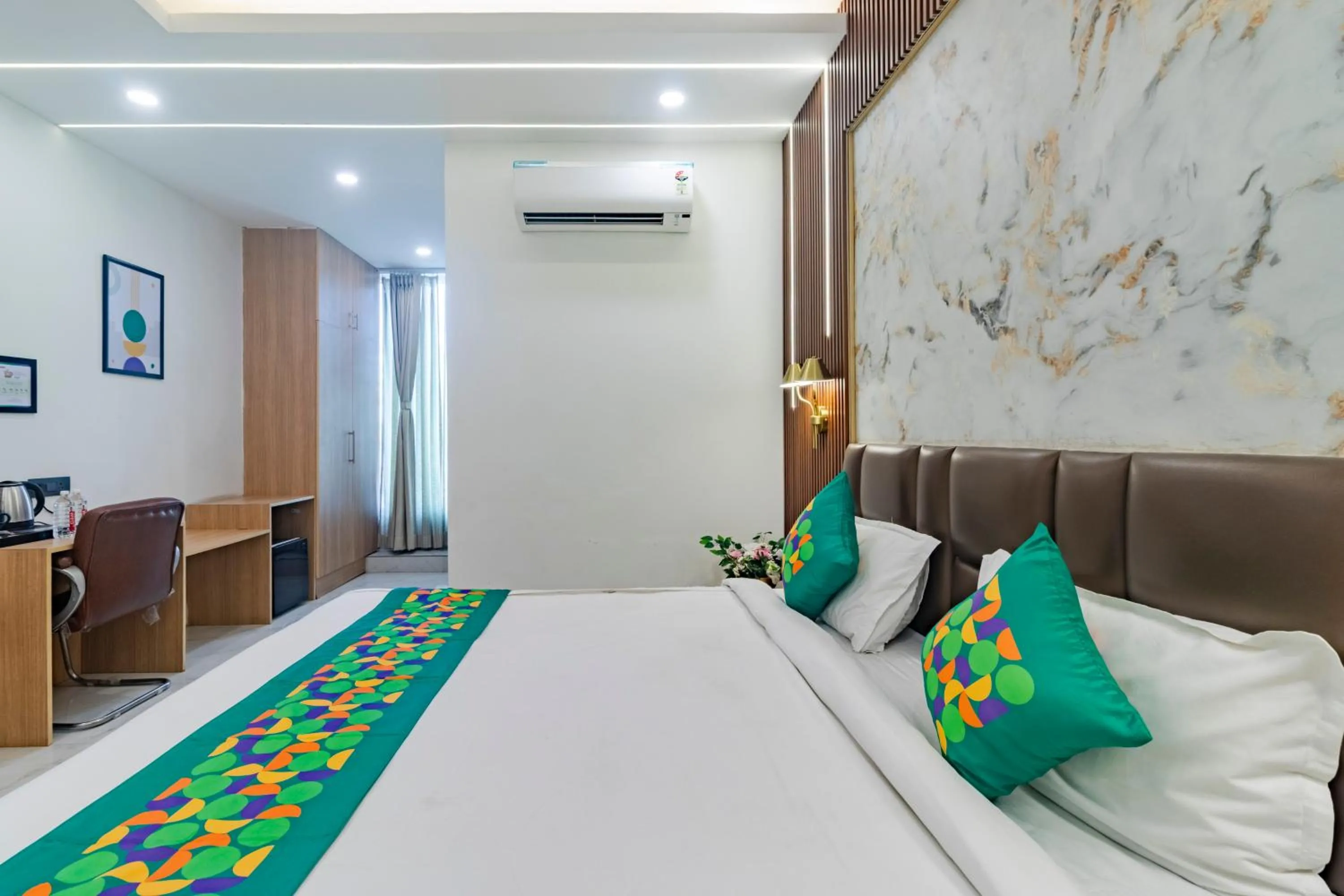 Bedroom, Bed in Treebo KGF Villa with Swimming Pool