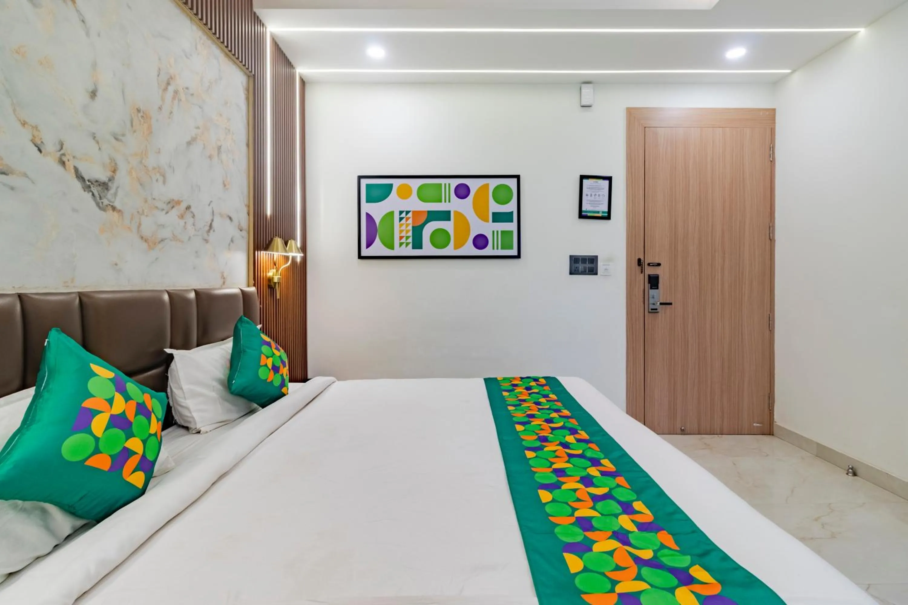 Bedroom, Bed in Treebo KGF Villa with Swimming Pool