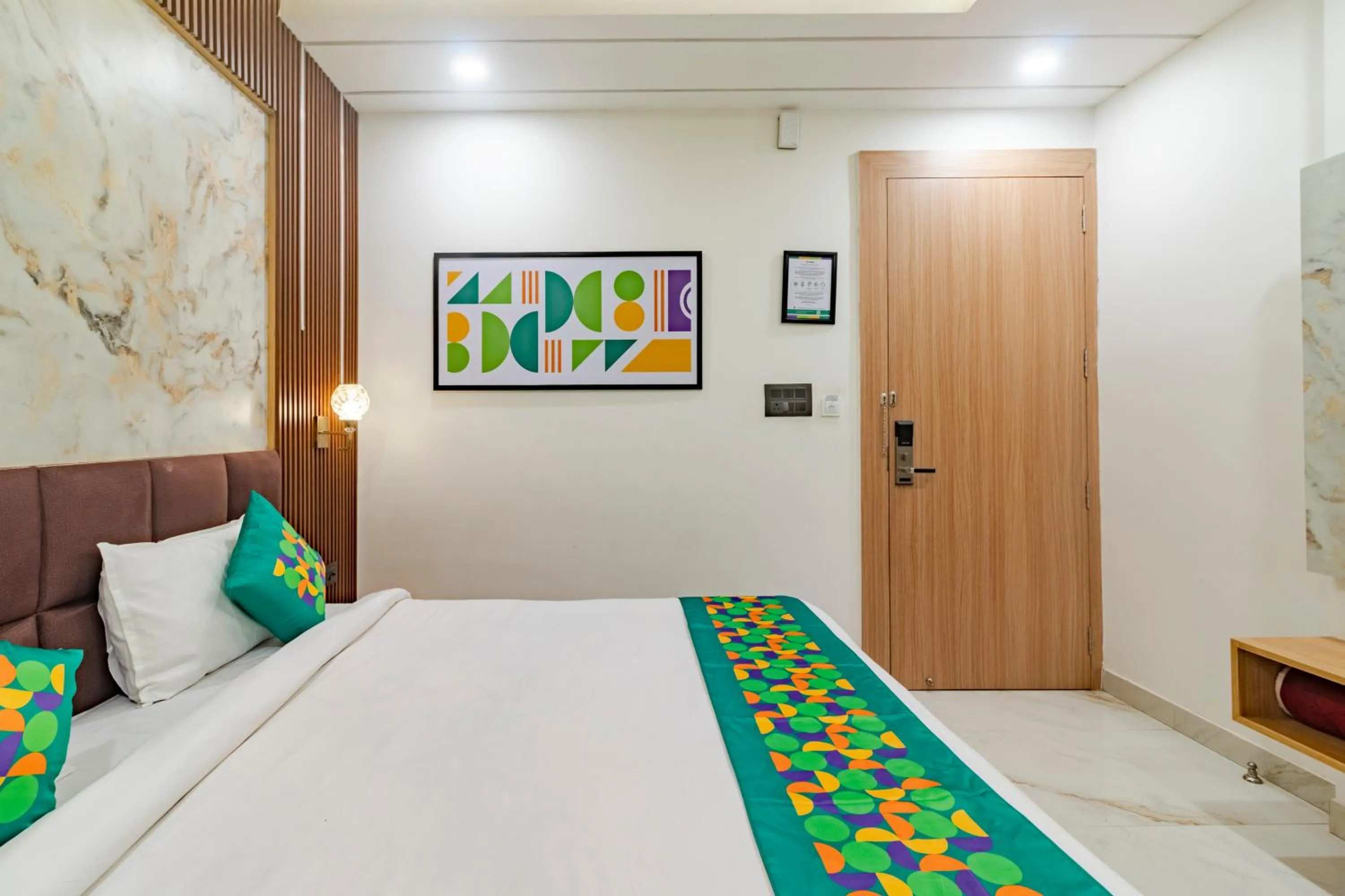 Bedroom, Bed in Treebo KGF Villa with Swimming Pool