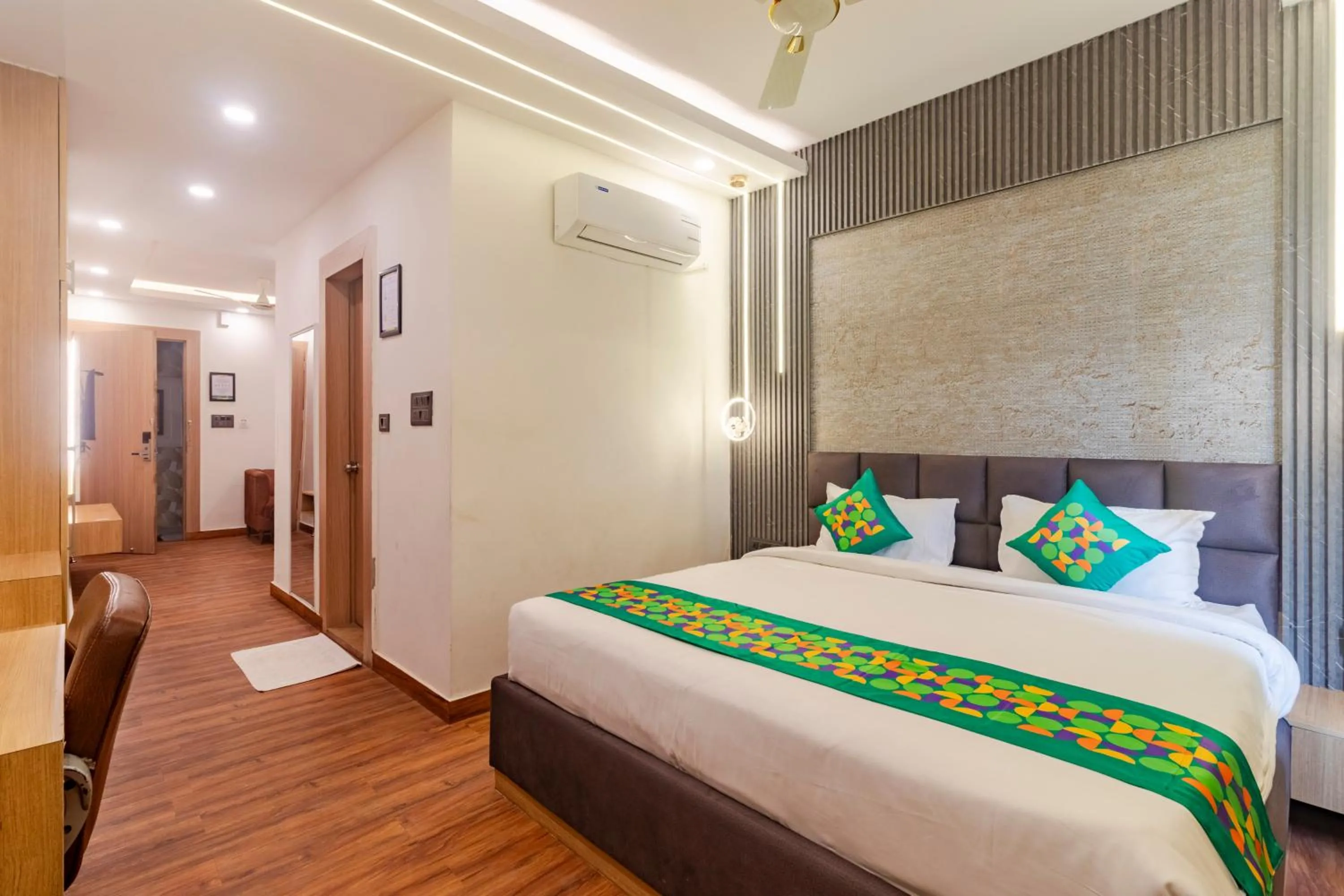 Bedroom, Bed in Treebo KGF Villa with Swimming Pool