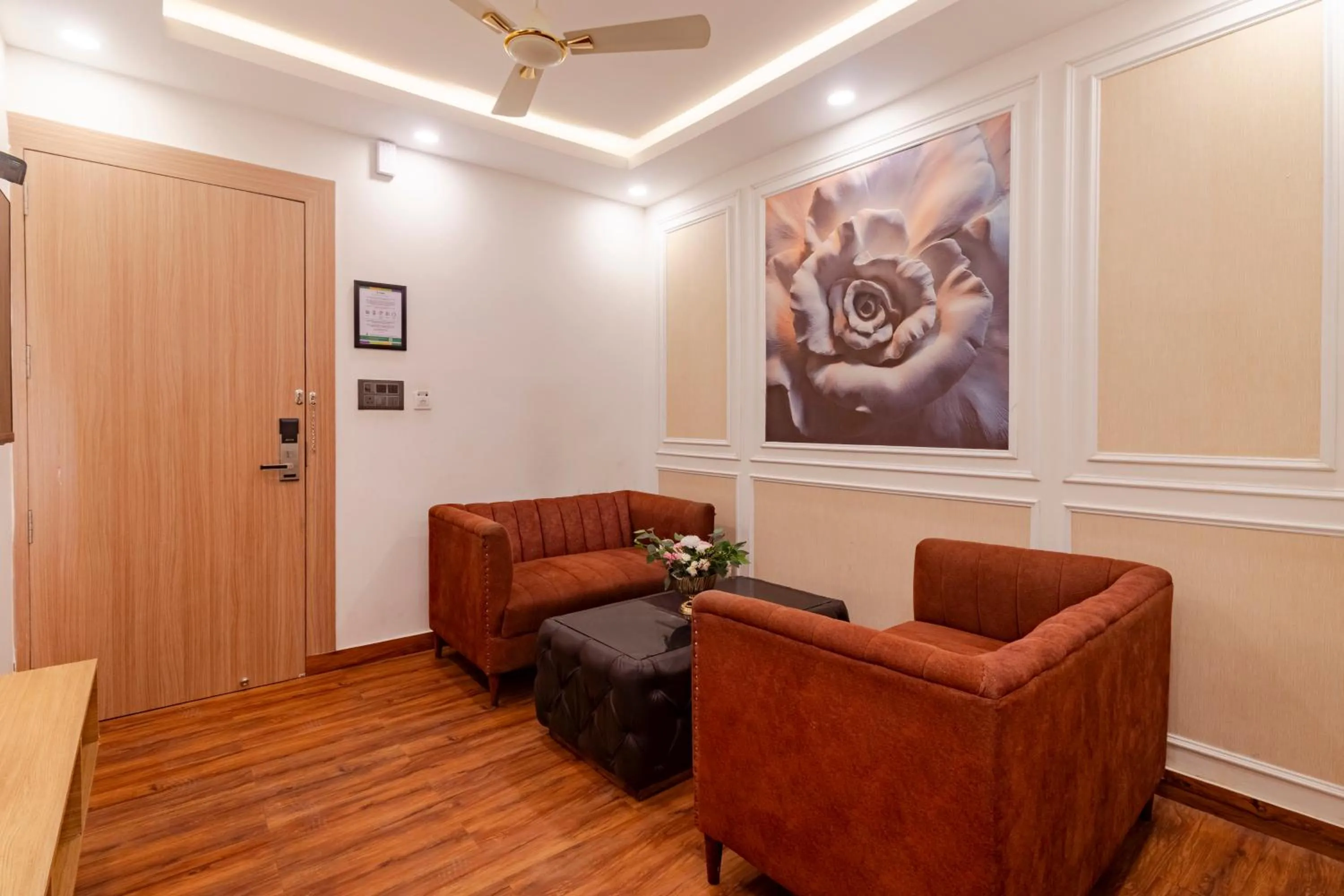 Seating area in Treebo KGF Villa with Swimming Pool
