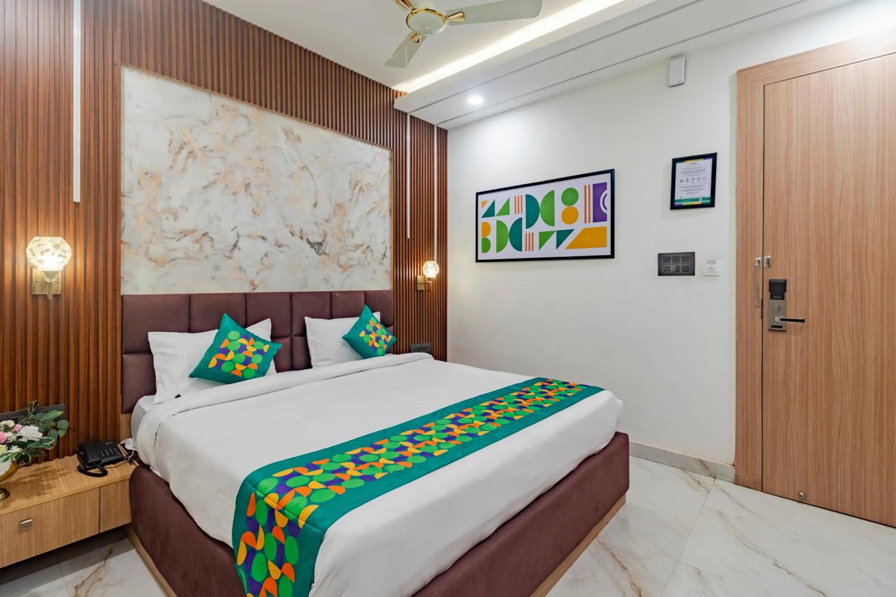 Bedroom, Bed in Treebo KGF Villa with Swimming Pool