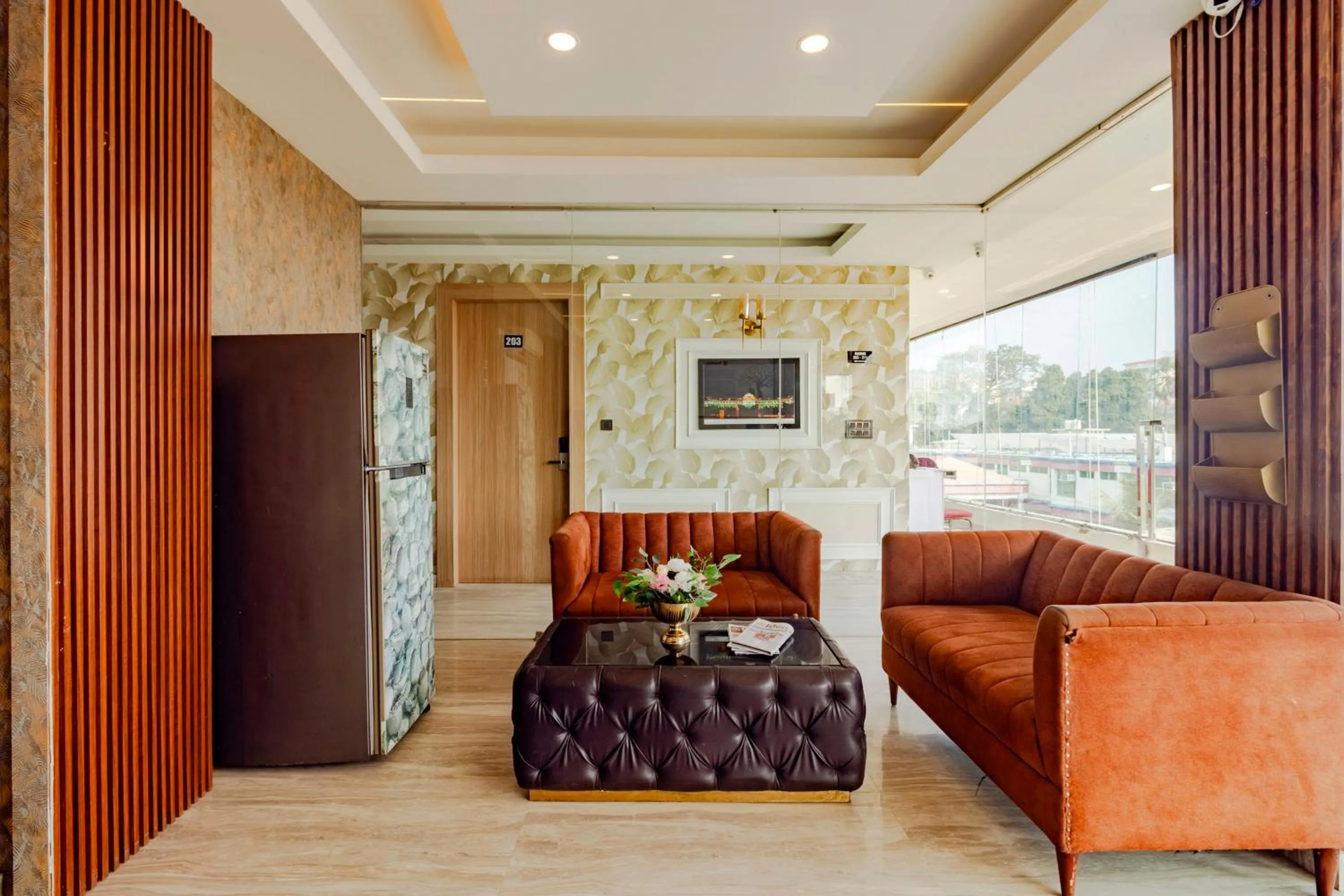 Seating area in Treebo KGF Villa with Swimming Pool