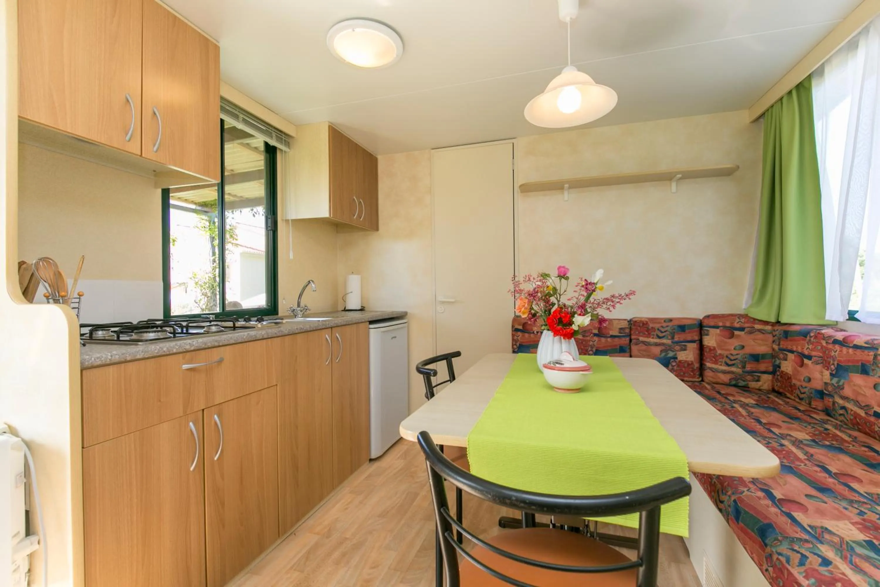 Kitchen or kitchenette in Mobile Homes Romantik