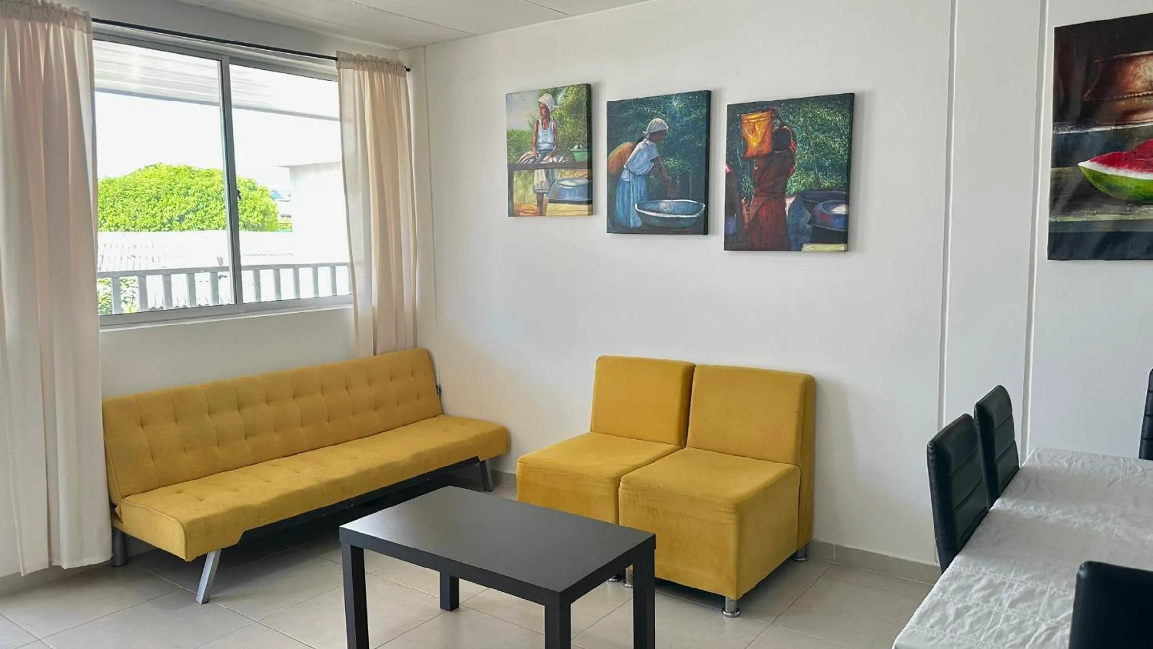 Living room in Las Piloneras Apartahotel