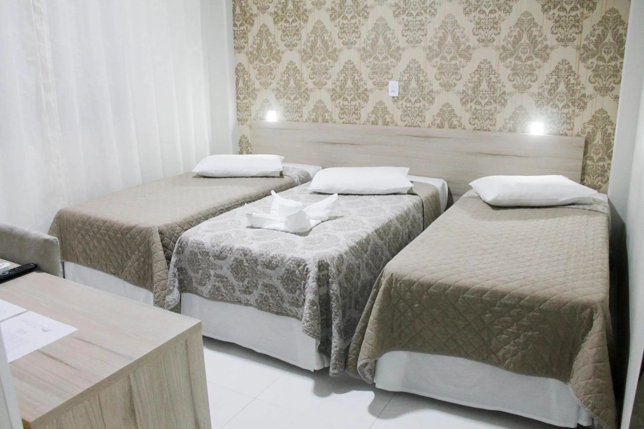 Bed in AJ Hotel Chapecó - Fácil Acesso Pátio Shopping e Rótula da Bandeira